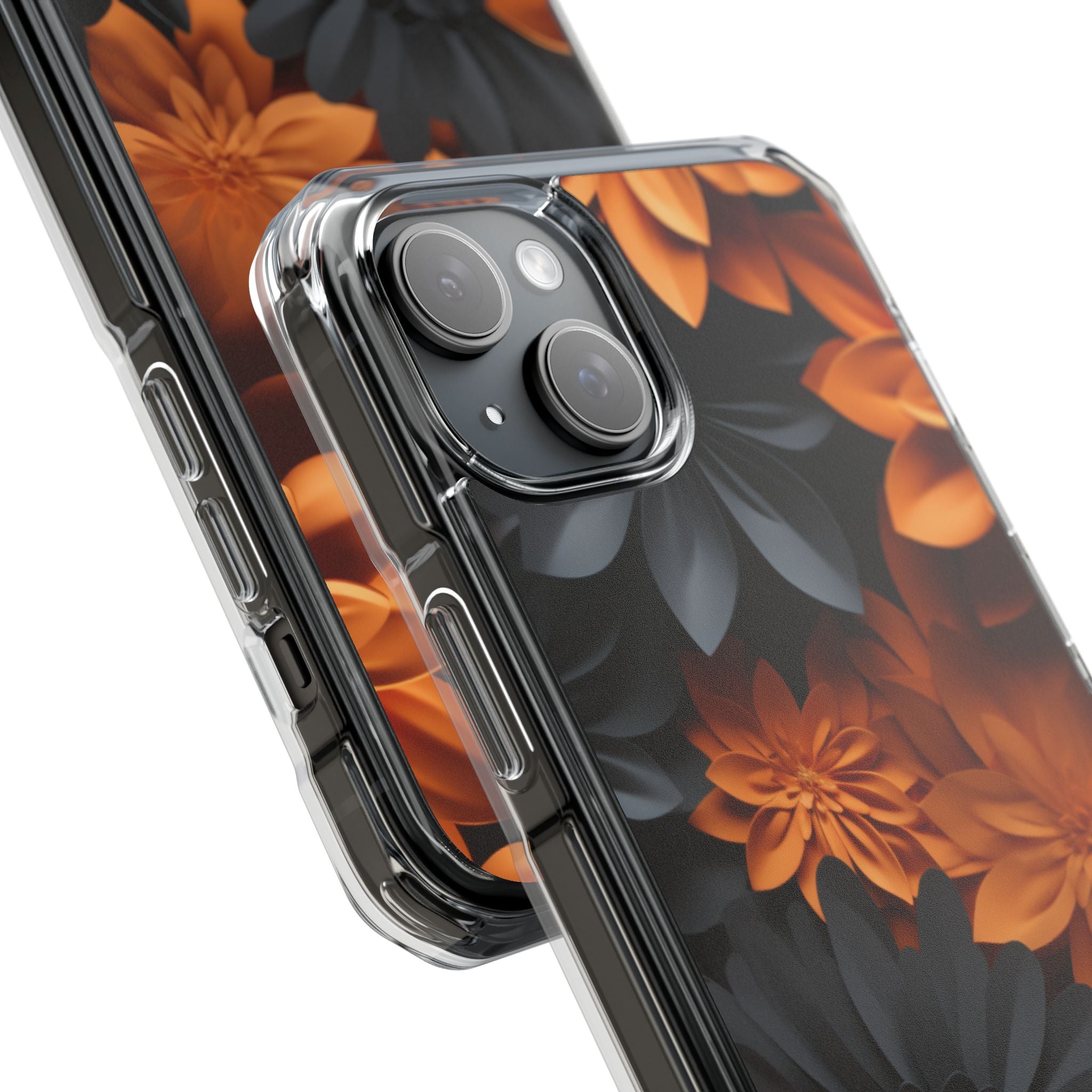 Graphical Orange Florals iPhone Case - Impact