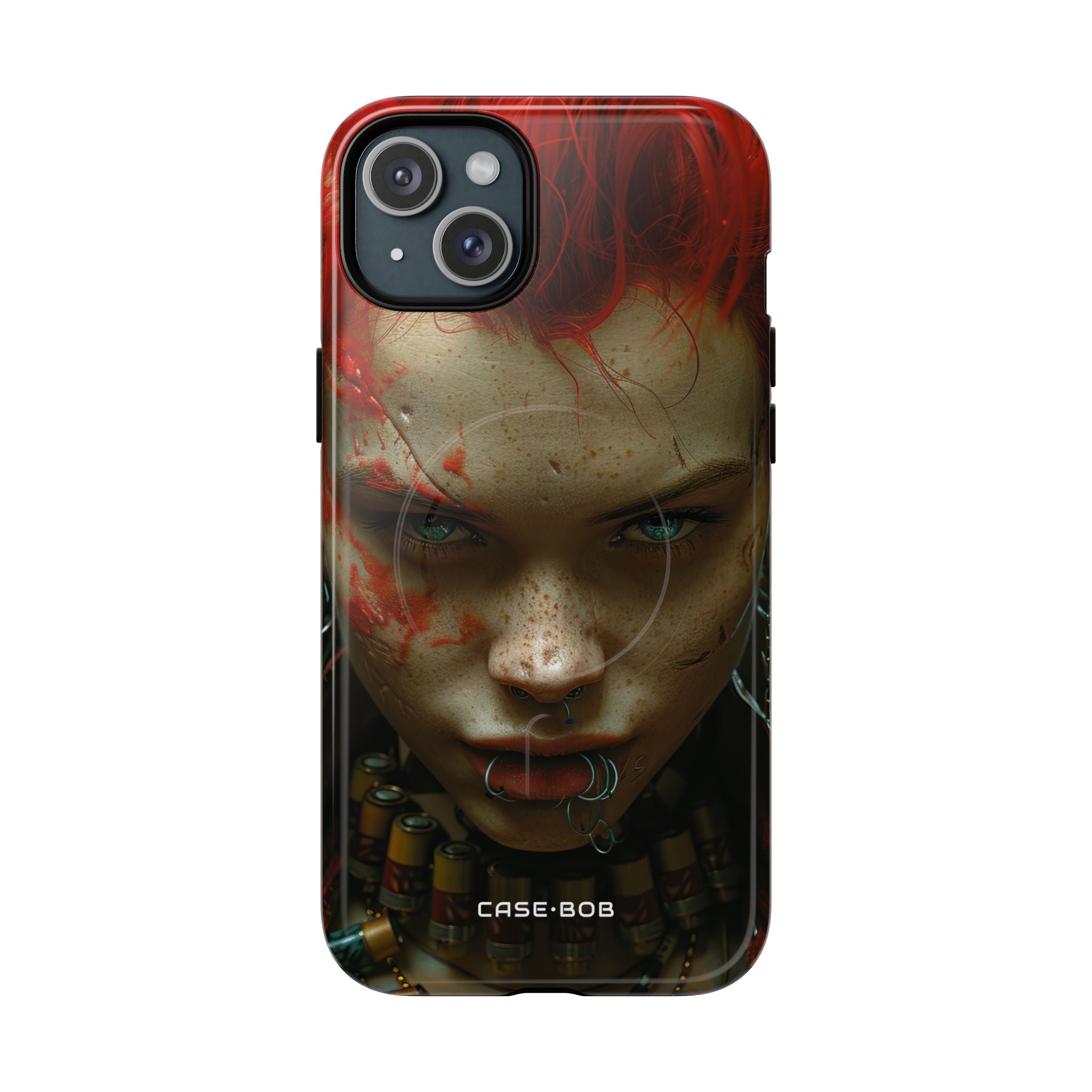 Red Spike Gaze iPhone 15 Plus Case - Tough+