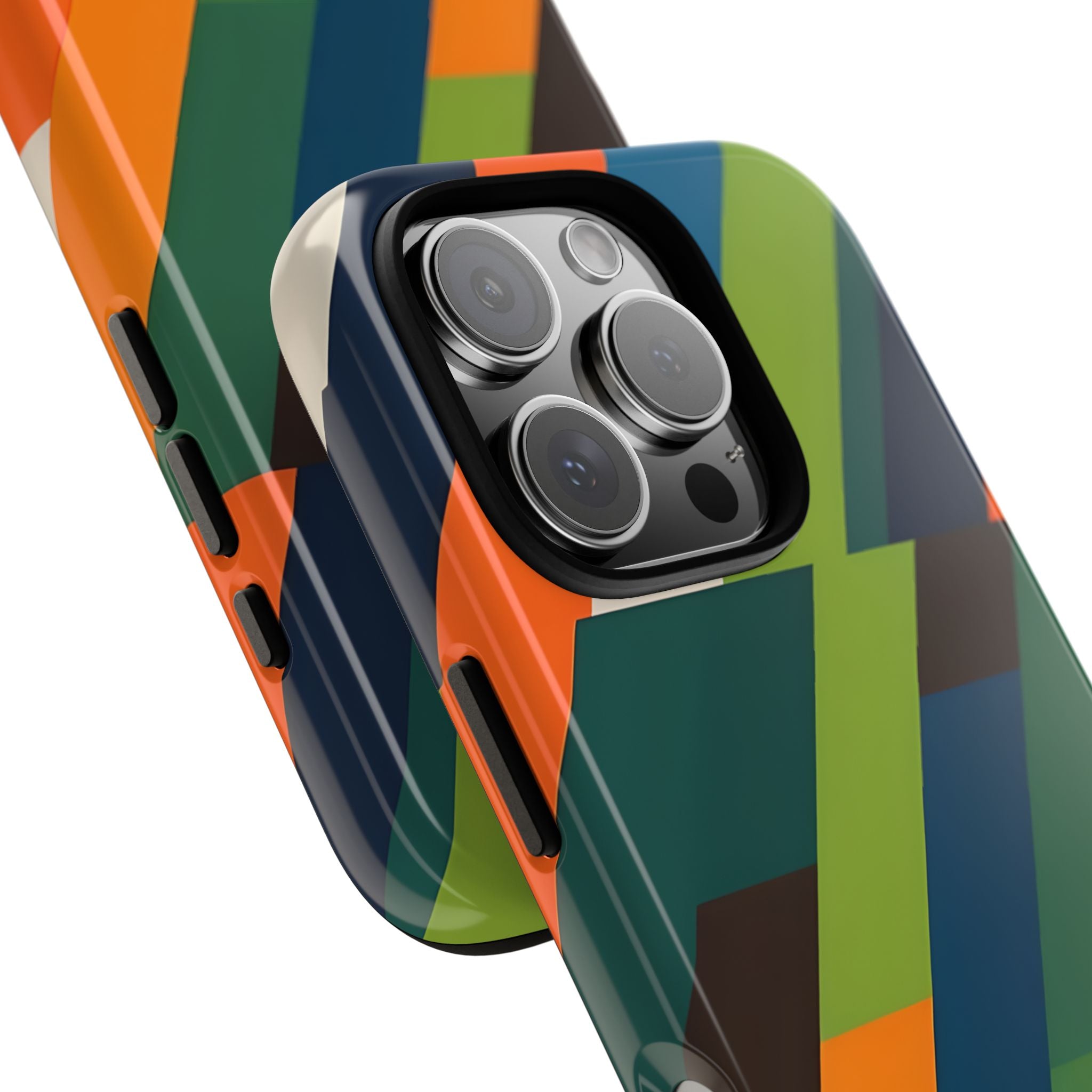 Geometric Color Intersection - iPhone Case