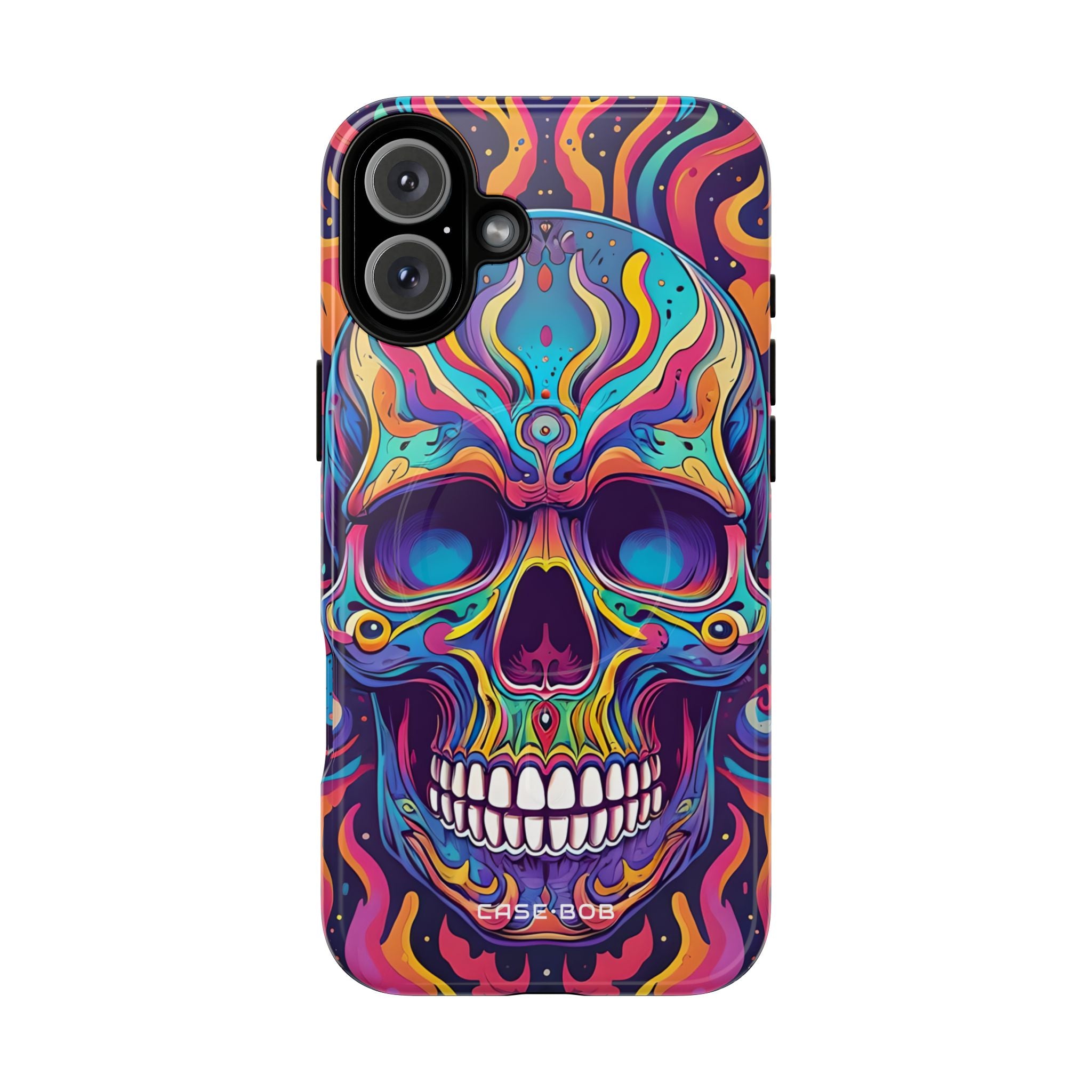 Flaming Skull iPhone 16 Plus Case - Tough+