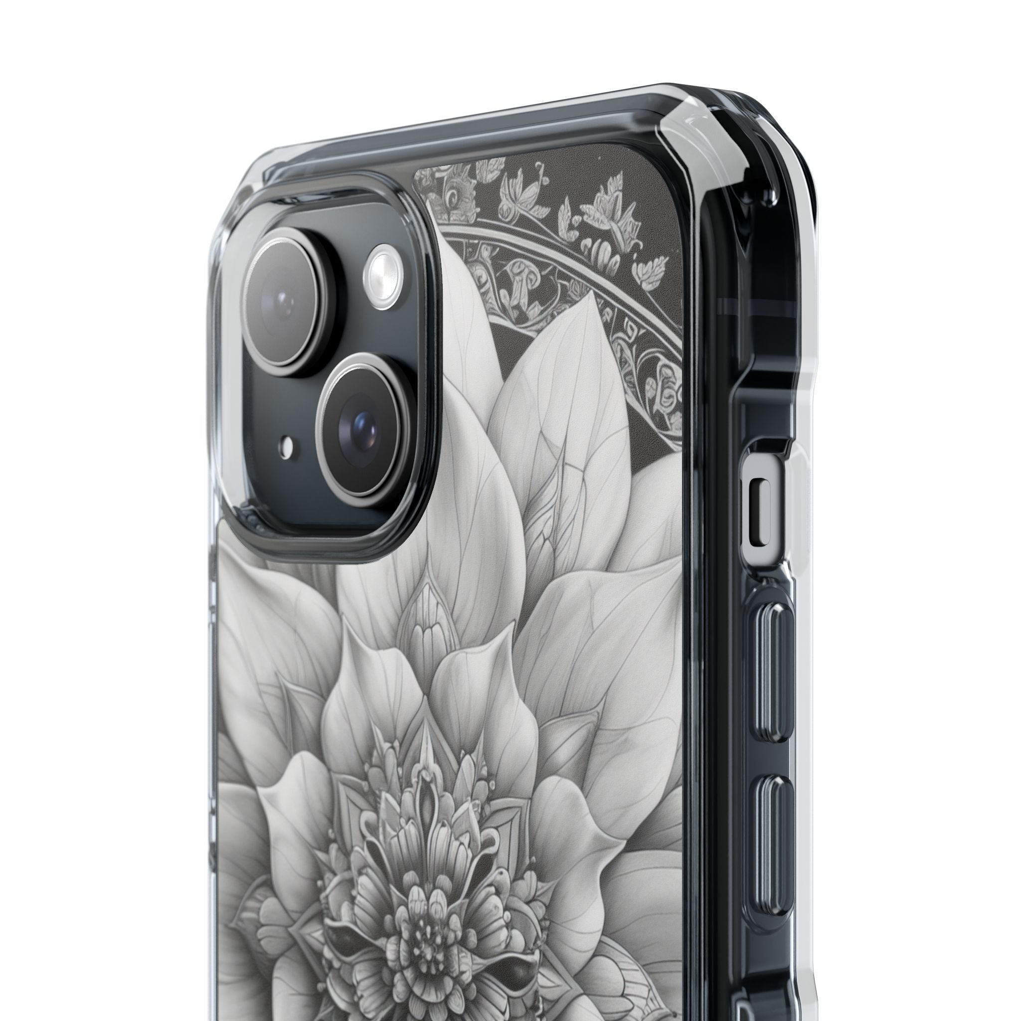 Cosmic Floral Mandala iPhone 15 - Impact Clear+