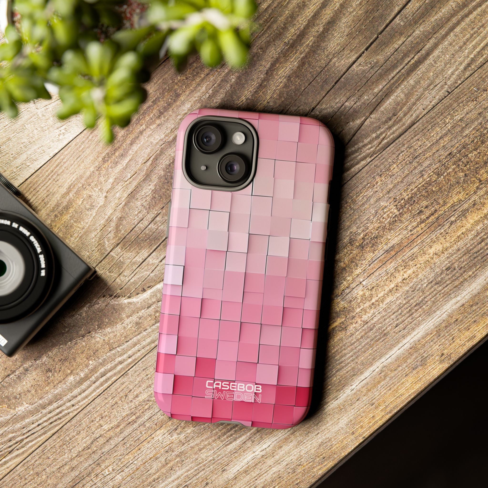 Bagliore a mosaico rosa iPhone 15 - Tough