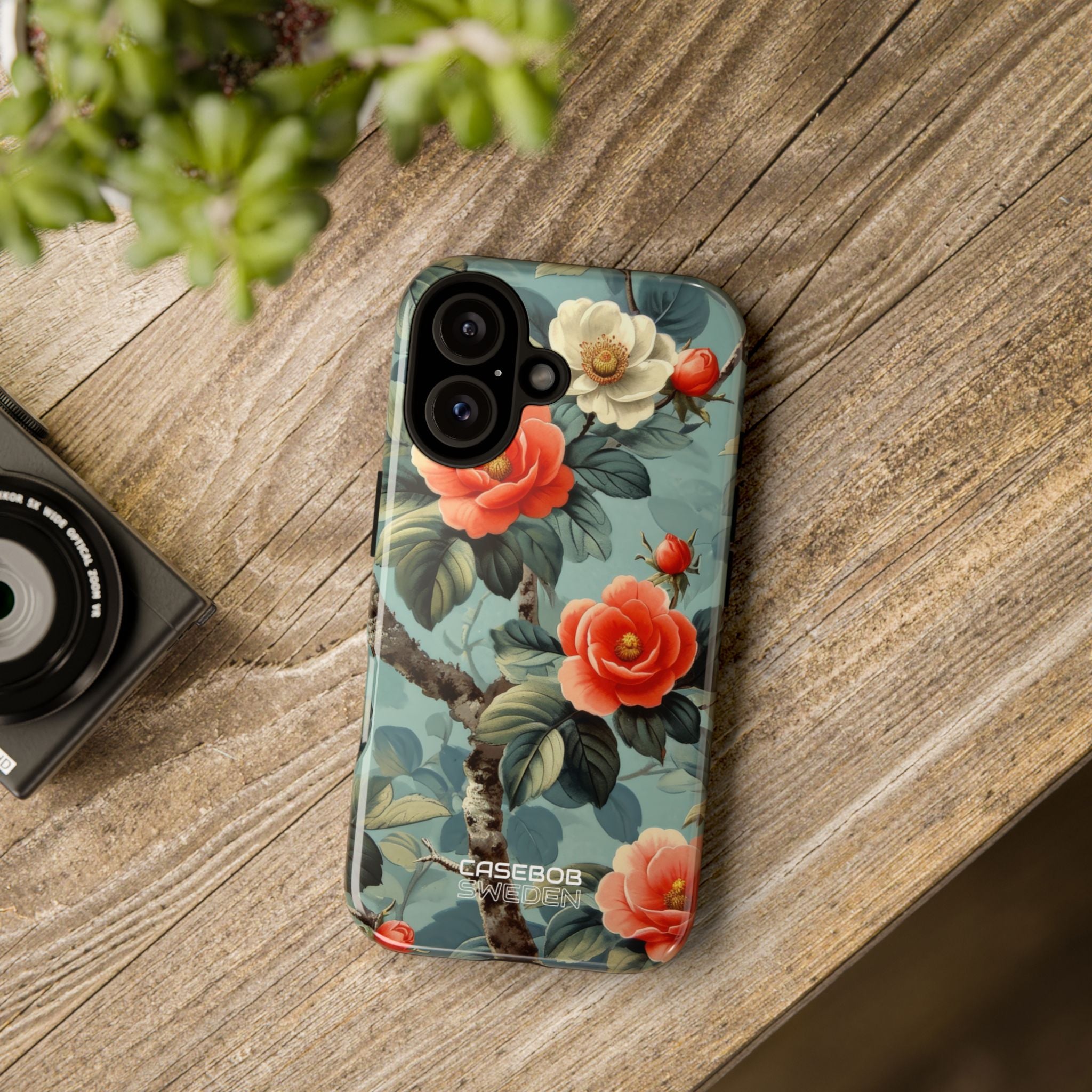 Coral Blossom Tapestry iPhone 16 - Tough