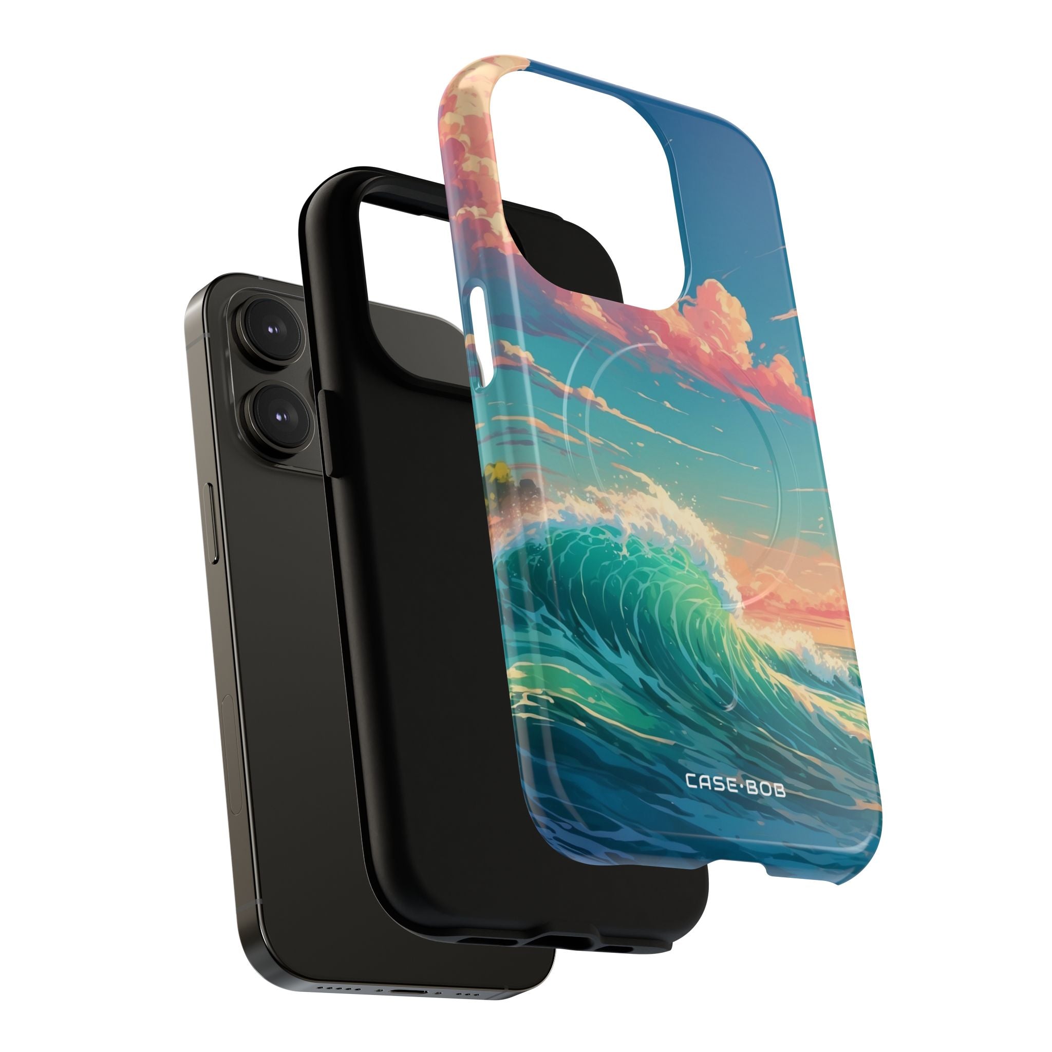 Turquoise Curl iPhone 14 Pro Case - Tough+