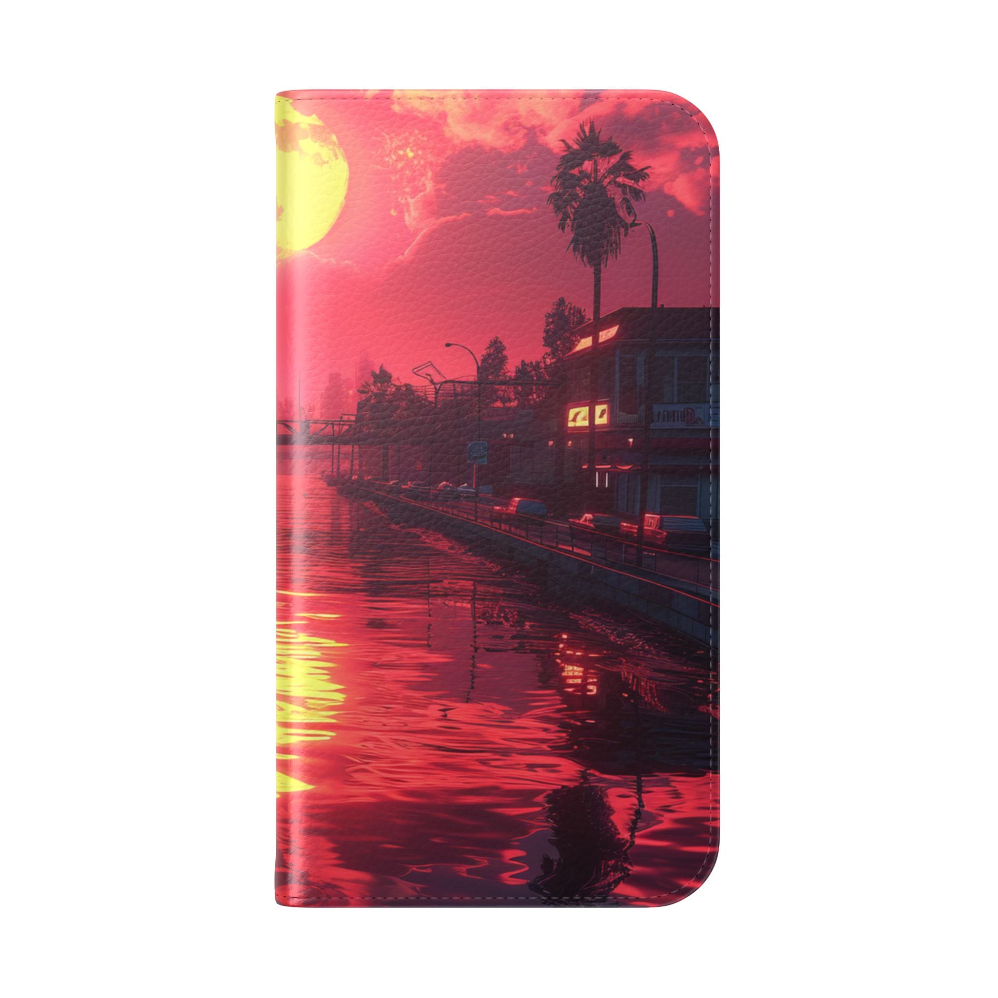 Yellow Moon Reflection - iPhone 15 Pro Case - Wallet