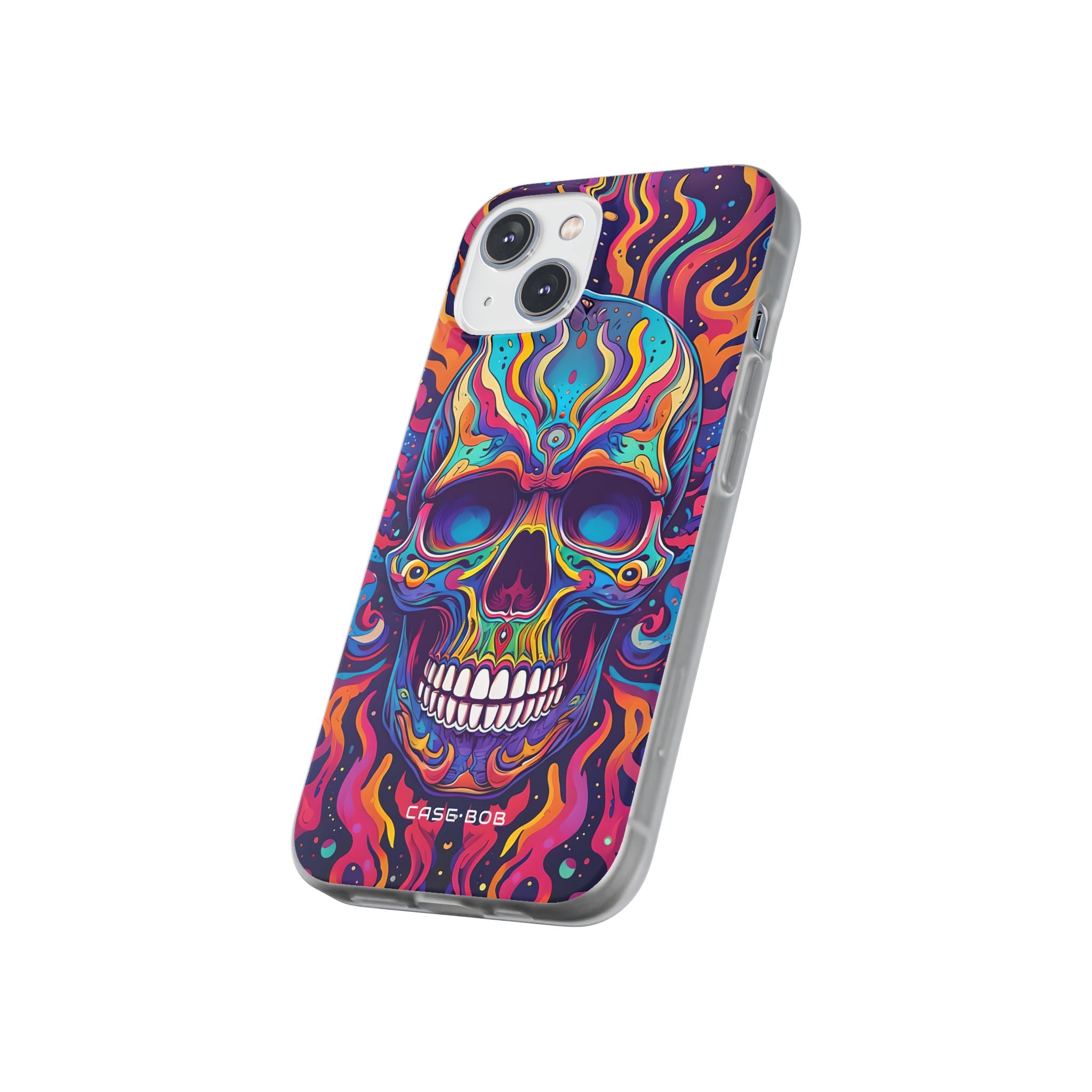 Flaming Skull iPhone 14 Case - Soft