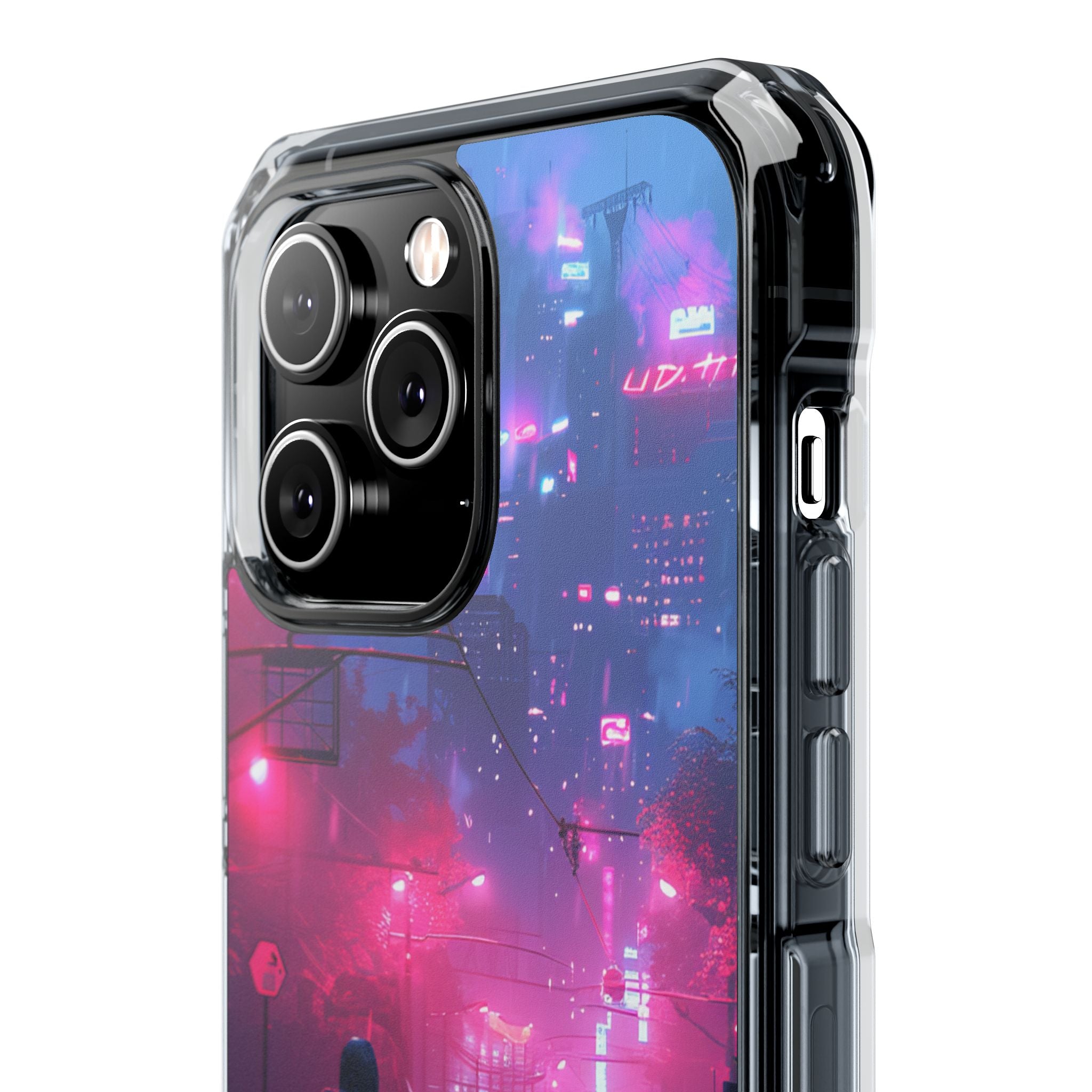 Neon Shadow City iPhone 14 - Impact Clear+