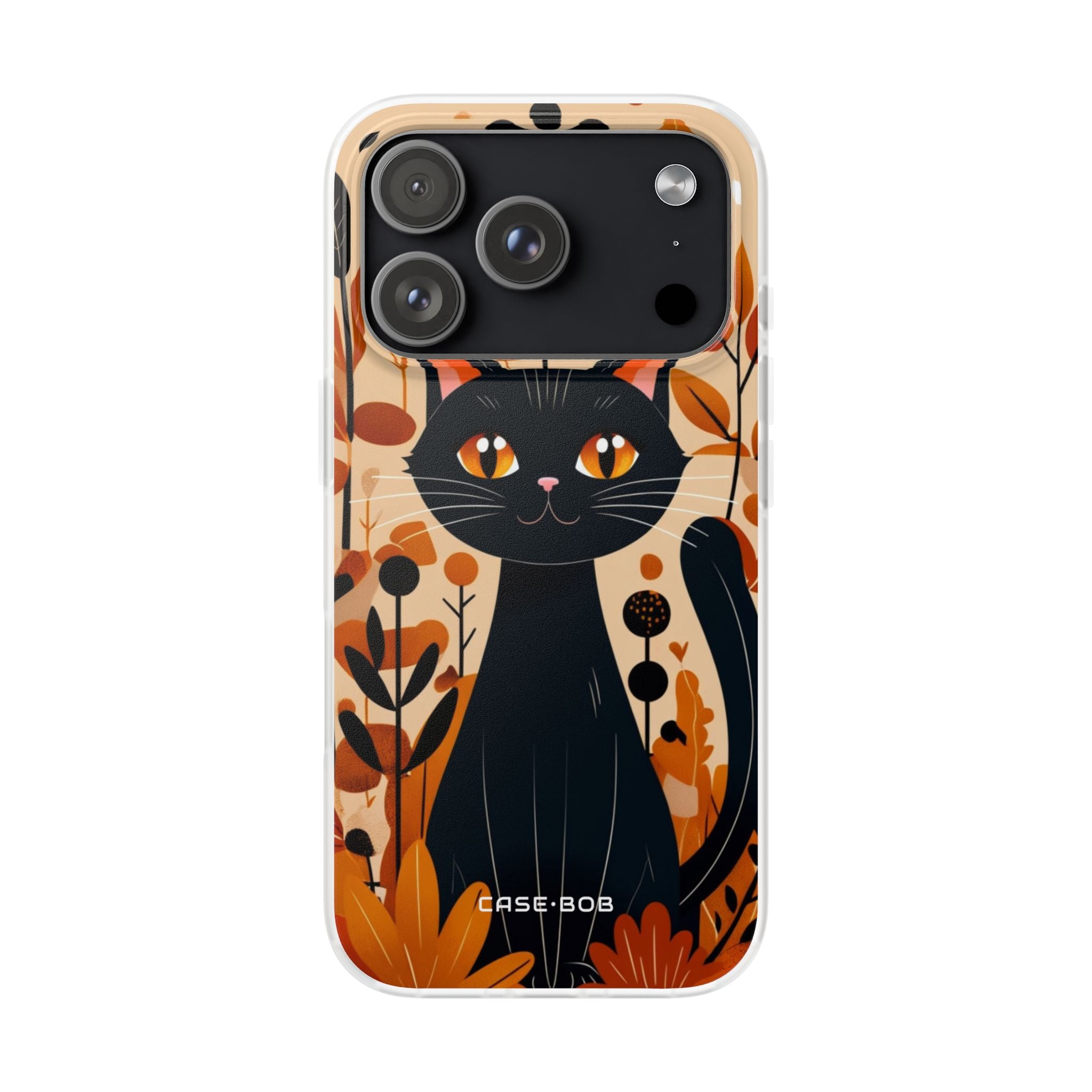 Black Cat Glow iPhone 17 Pro Case - Soft