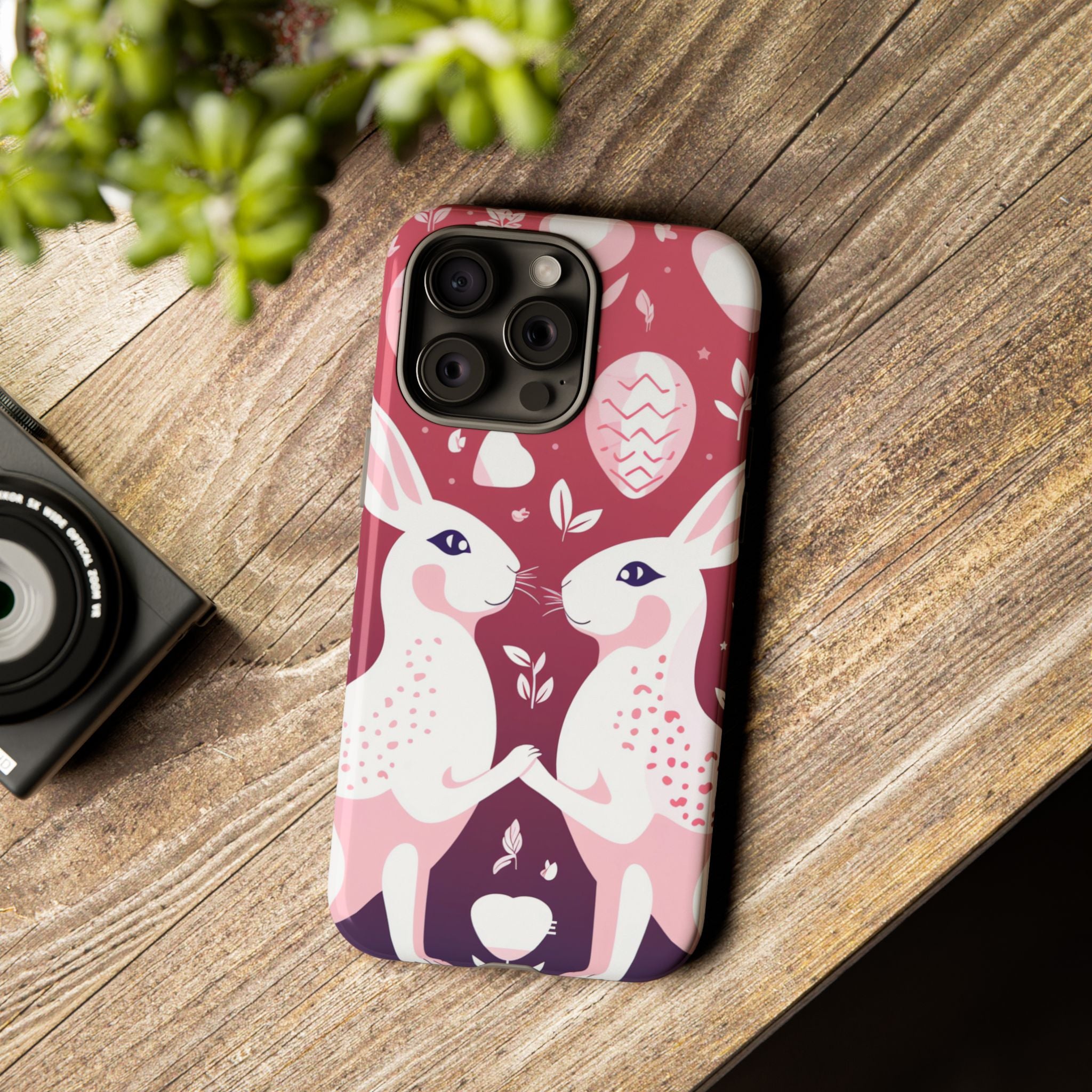 Rabbits Share Joy - iPhone Case