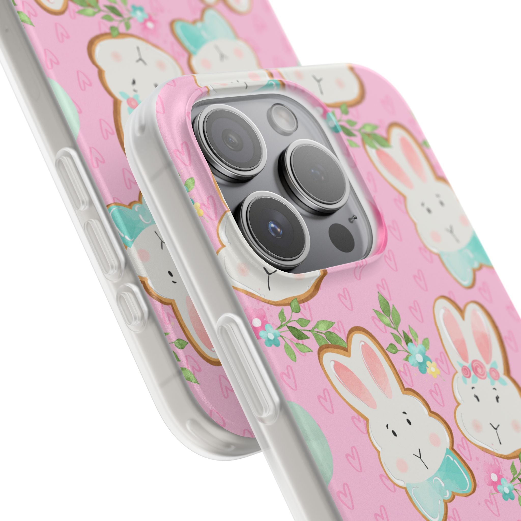 Bunny Blossom iPhone 15 Pro Case - Soft