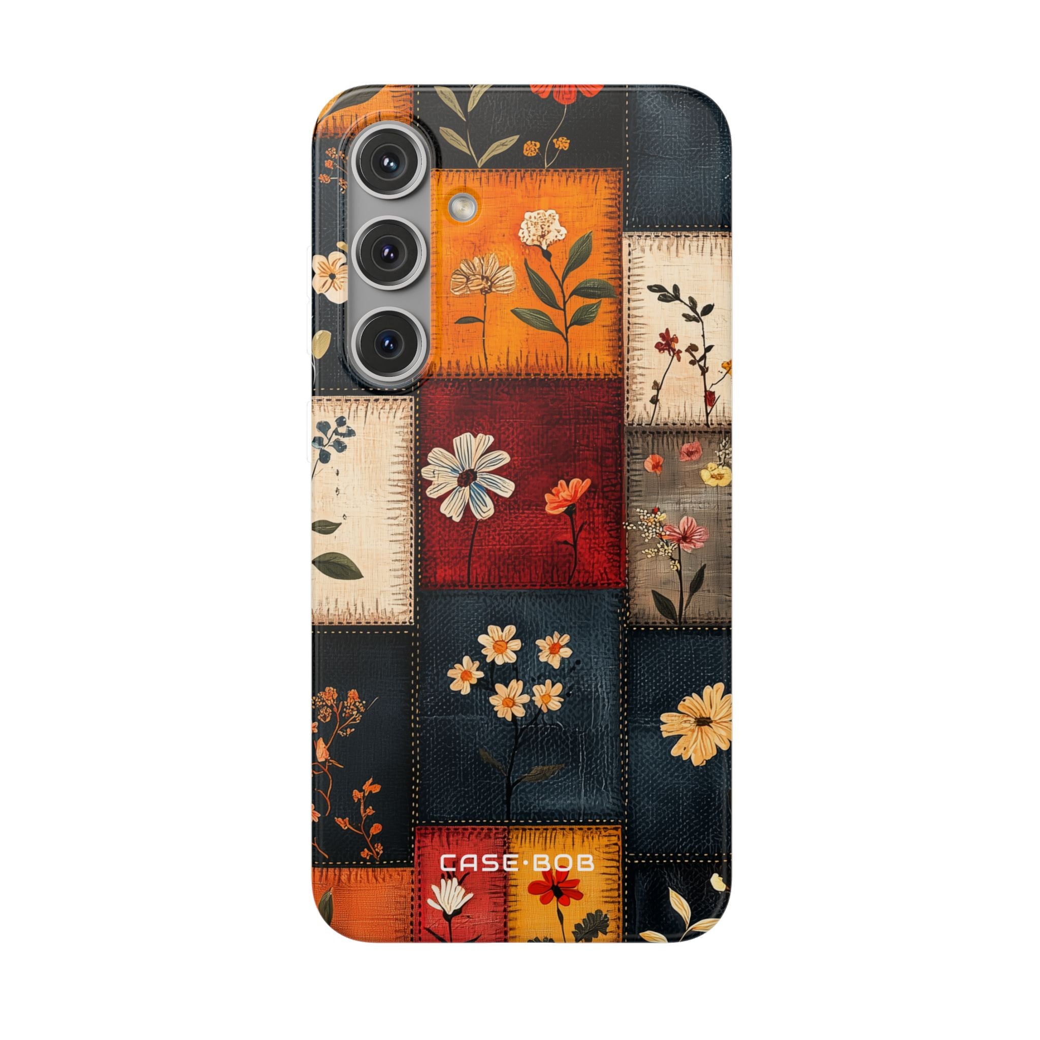 Patchwork Blooms Samsung S24 Plus Case - Soft