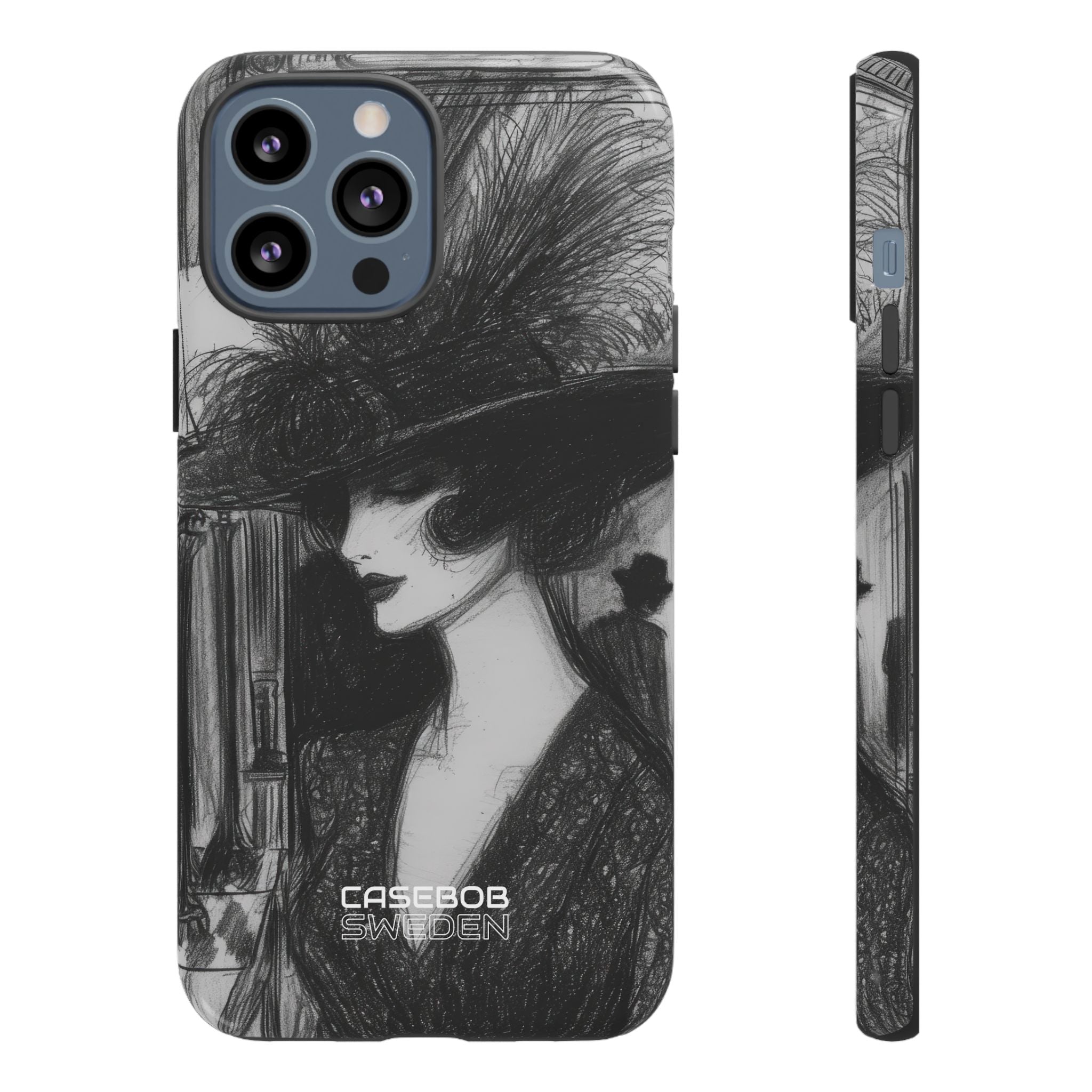 Vintage Feather Elegance iPhone 13 - Tough