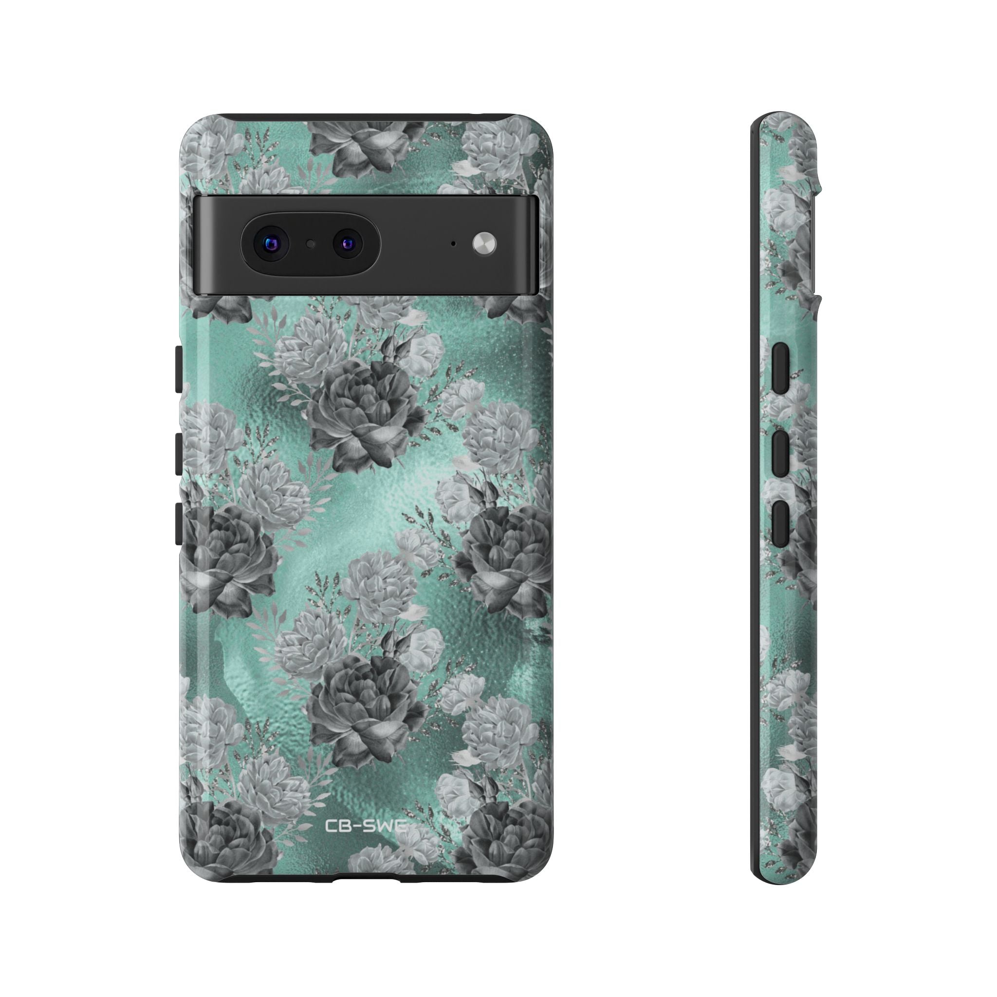 Teal Floral Elegance - Google Pixel Case