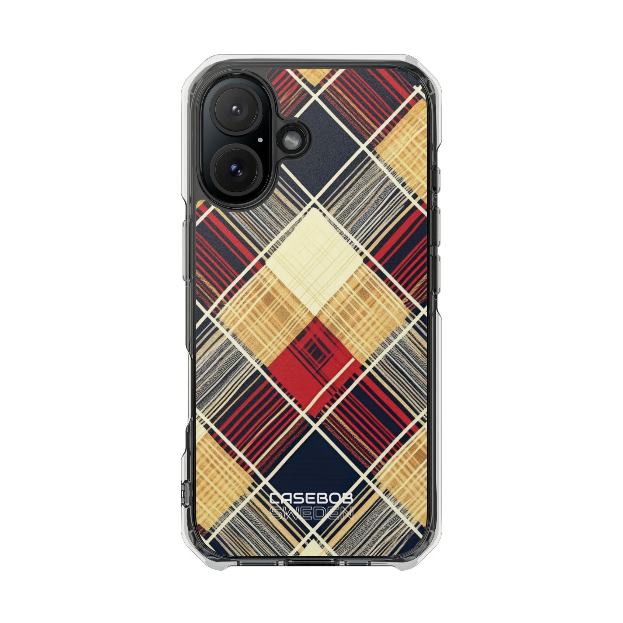 Plaid Diamond Tapestry iPhone 16 - Impact Clear+