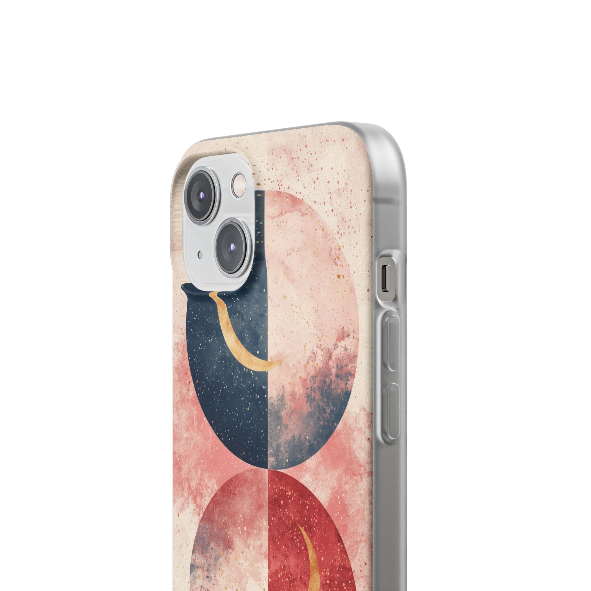 Golden Crescent Circles iPhone 14 Case - Soft