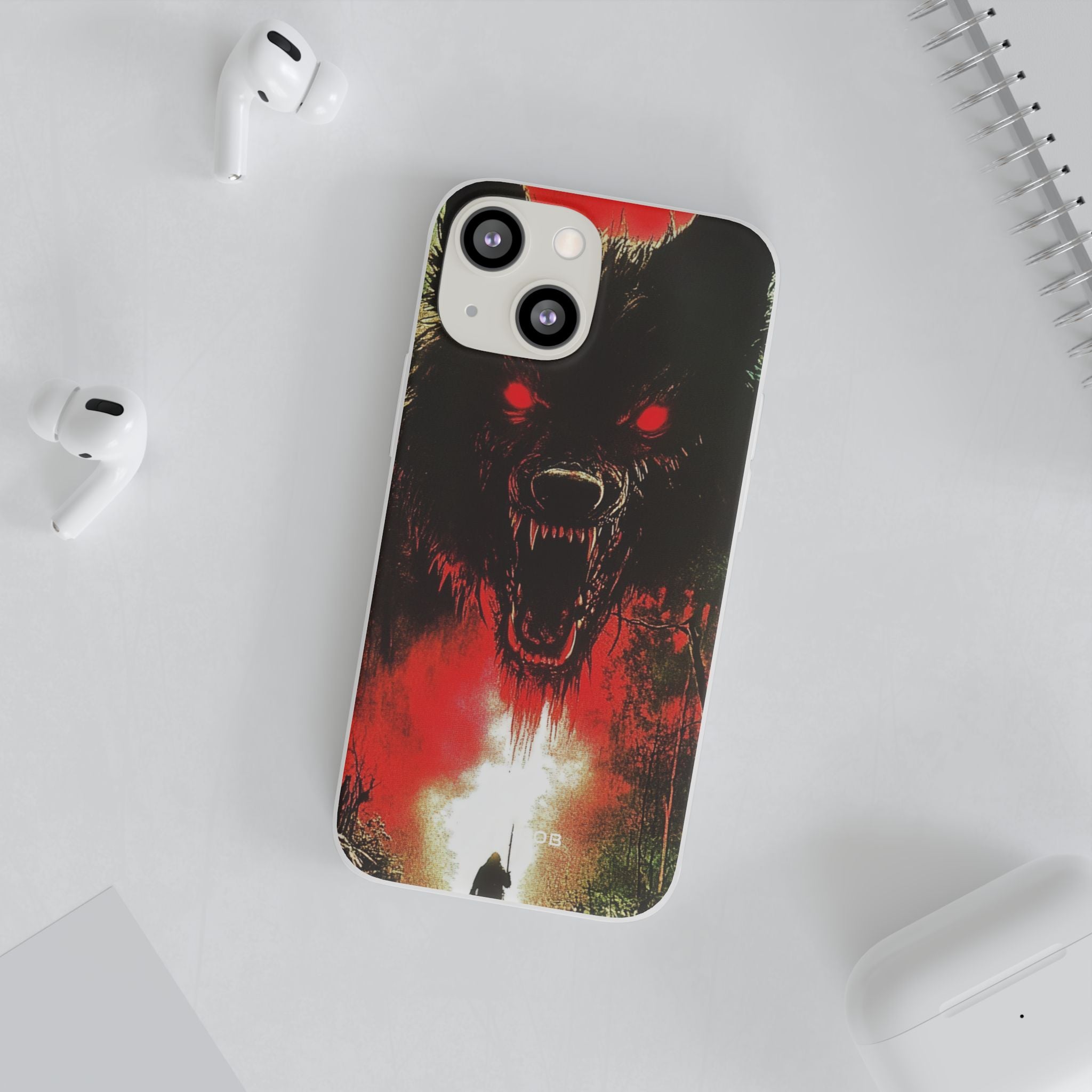 Crimson Wolf iPhone 13 mini Case - Soft