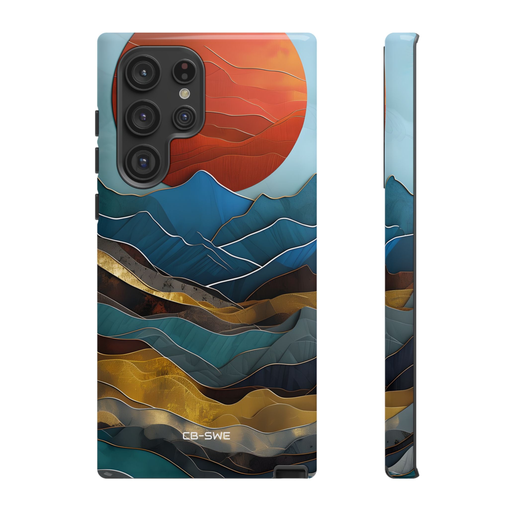 Sunset Geometry Waves - Samsung Case
