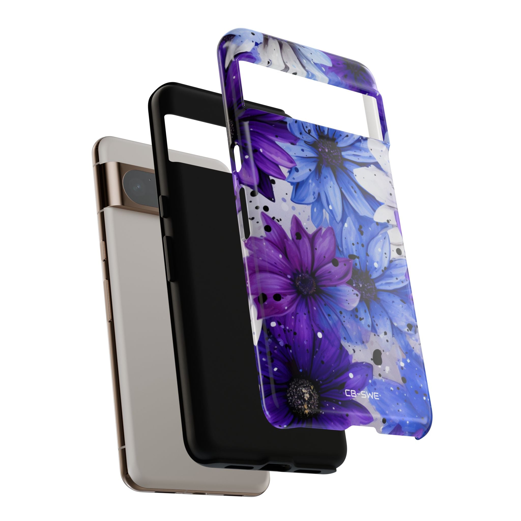 Vivid Splattered Blooms - Google Pixel Case
