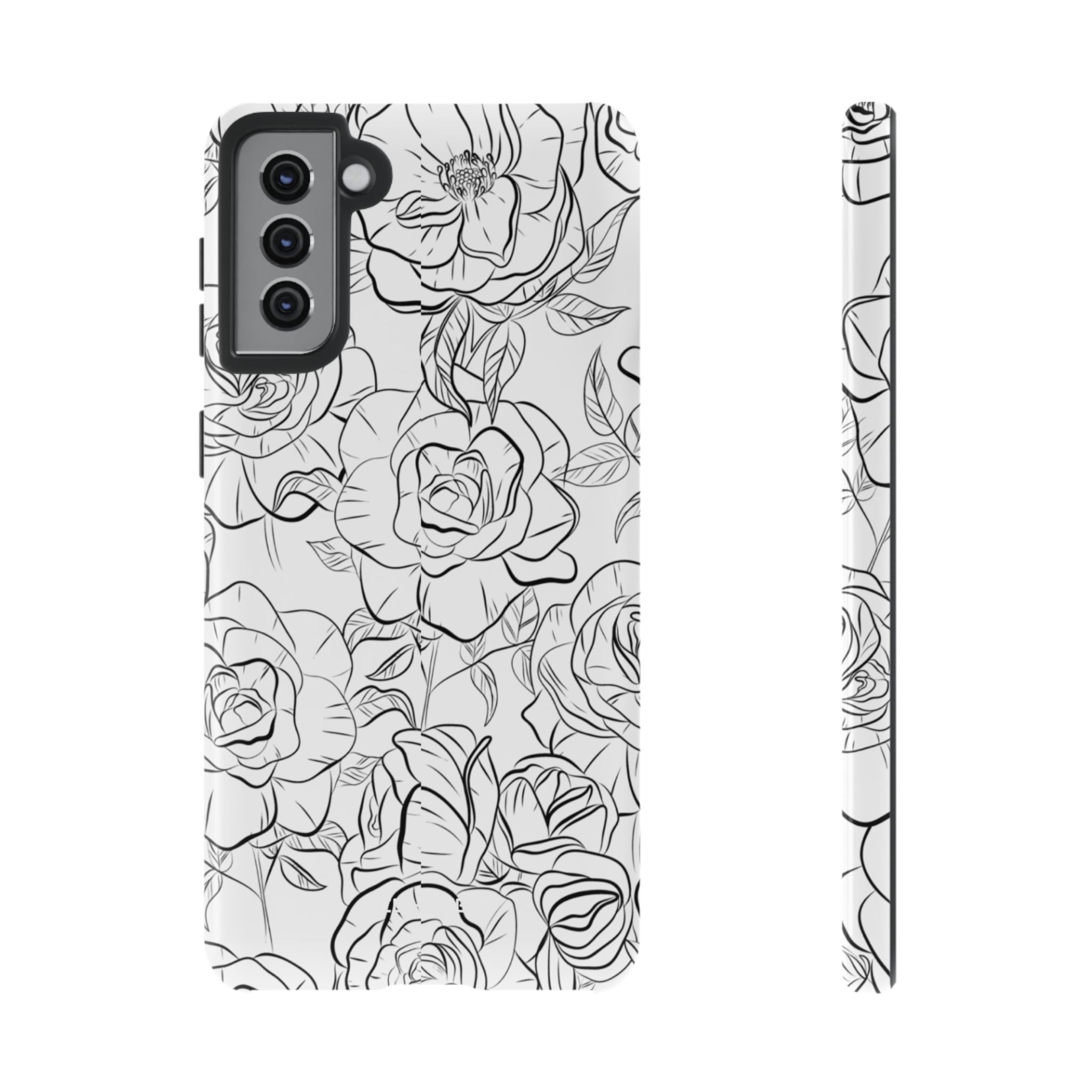 Intricate Rose Sketches - Samsung Case
