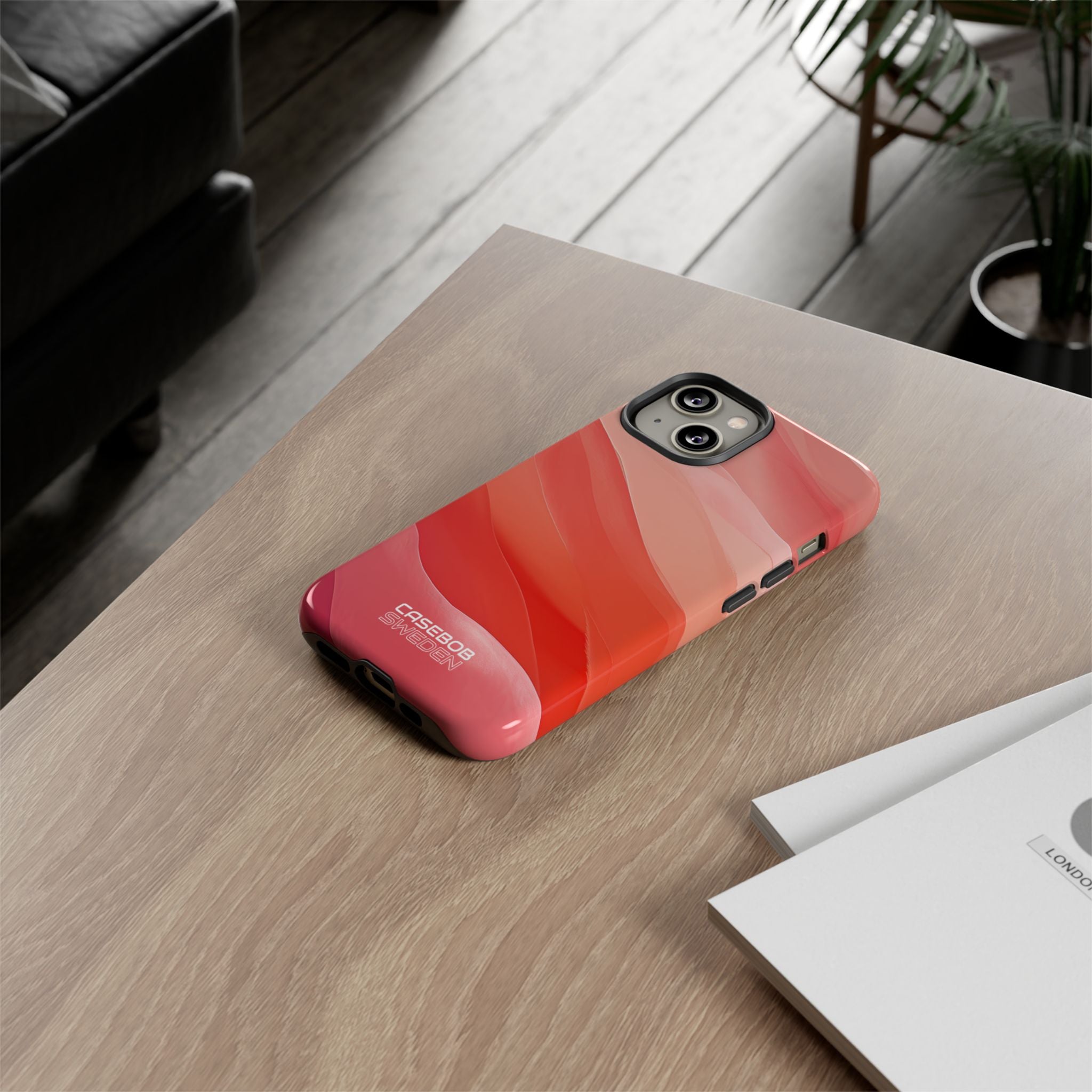 Flowing Coral Waves iPhone 14 - Tough