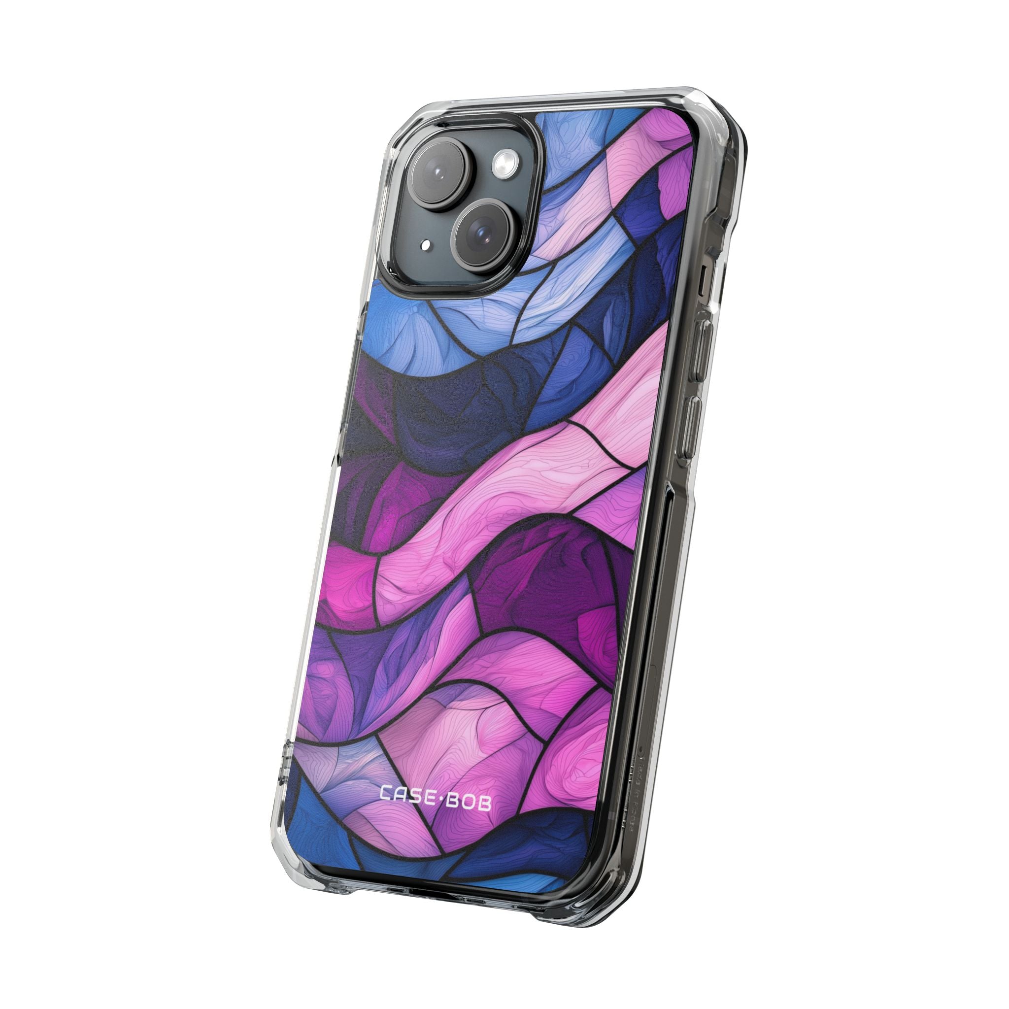 Wavy Violet Bands iPhone 15 Case - Impact