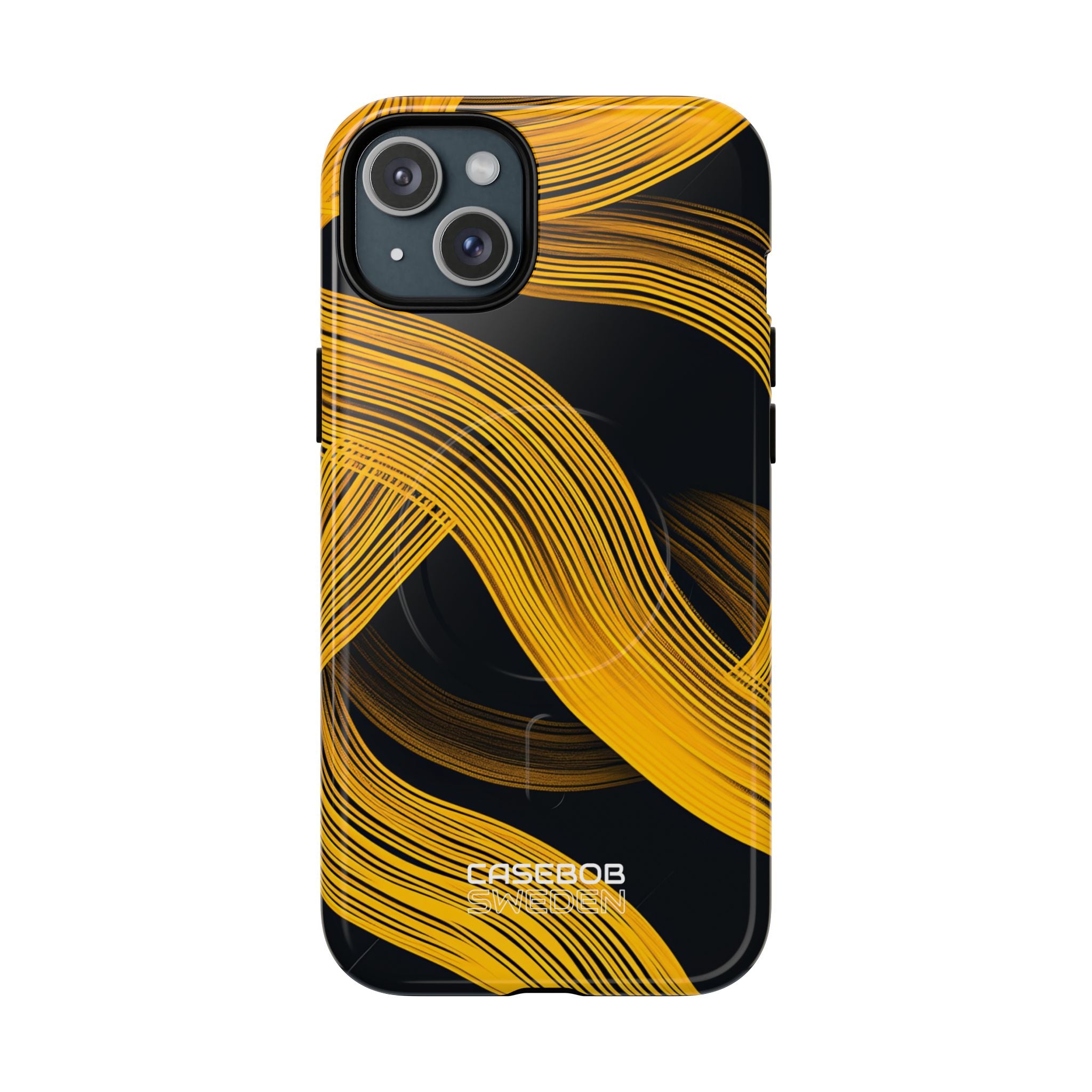 Yellow Flow Lines iPhone 15 - Tough+
