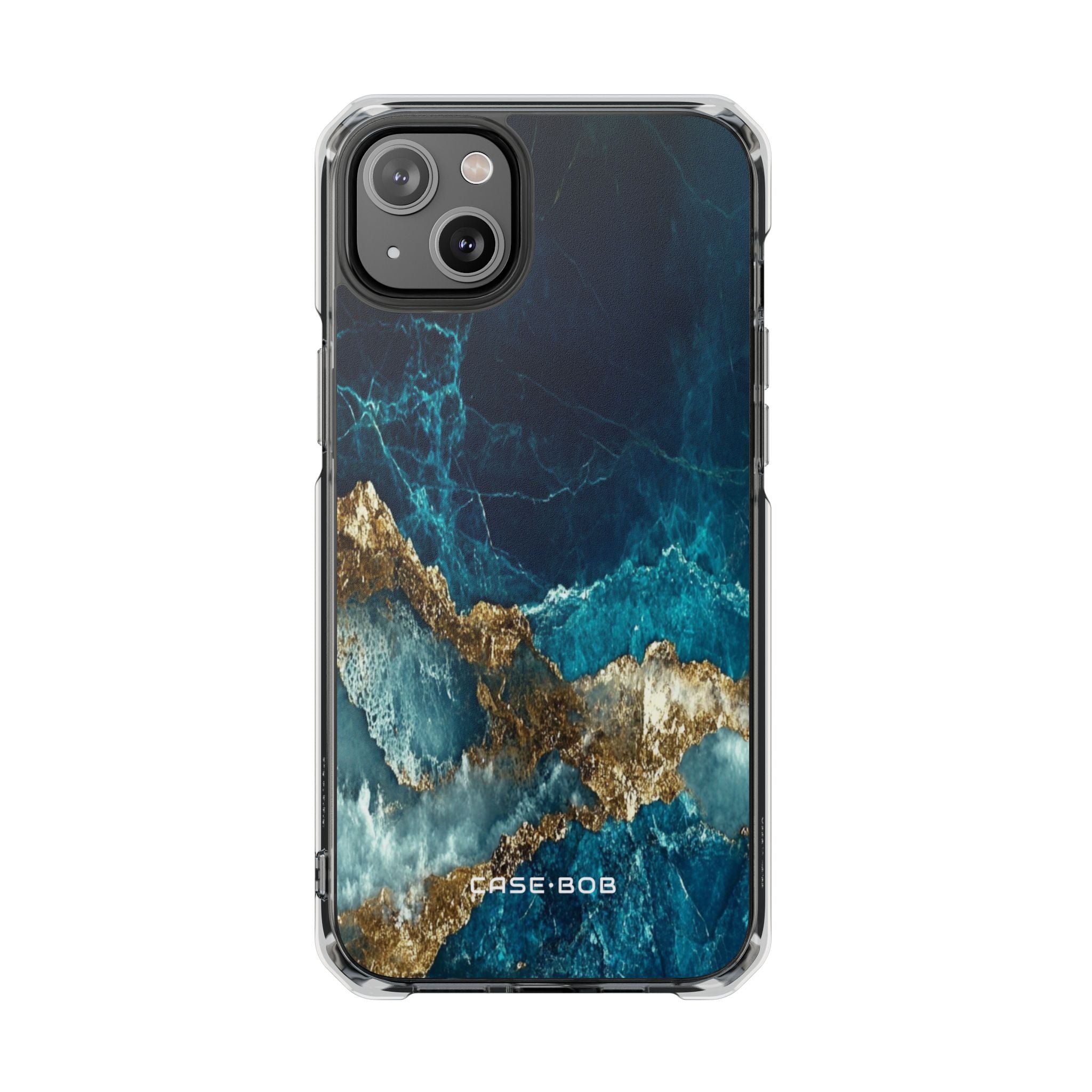 Jagged Gold Split iPhone 14 Plus Case - Impact