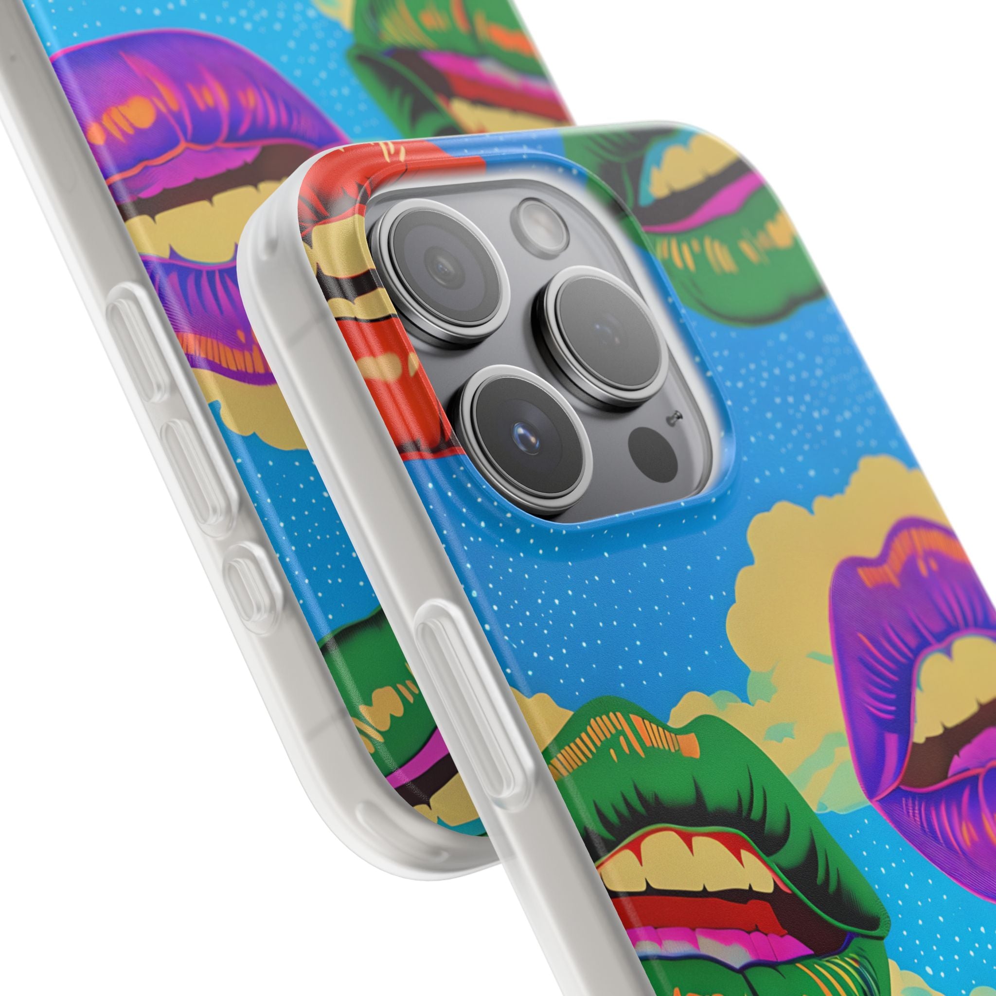 Colorful Lipscape iPhone 15 Pro Case - Soft