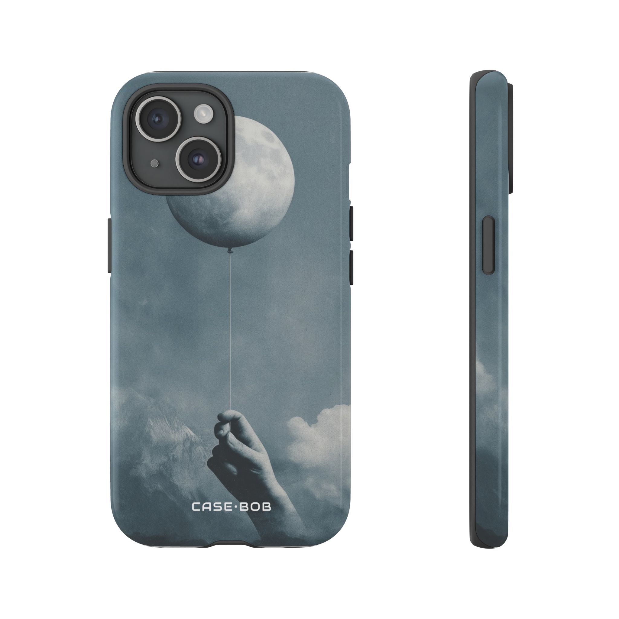 Moon Balloon iPhone 15 Case - Tough