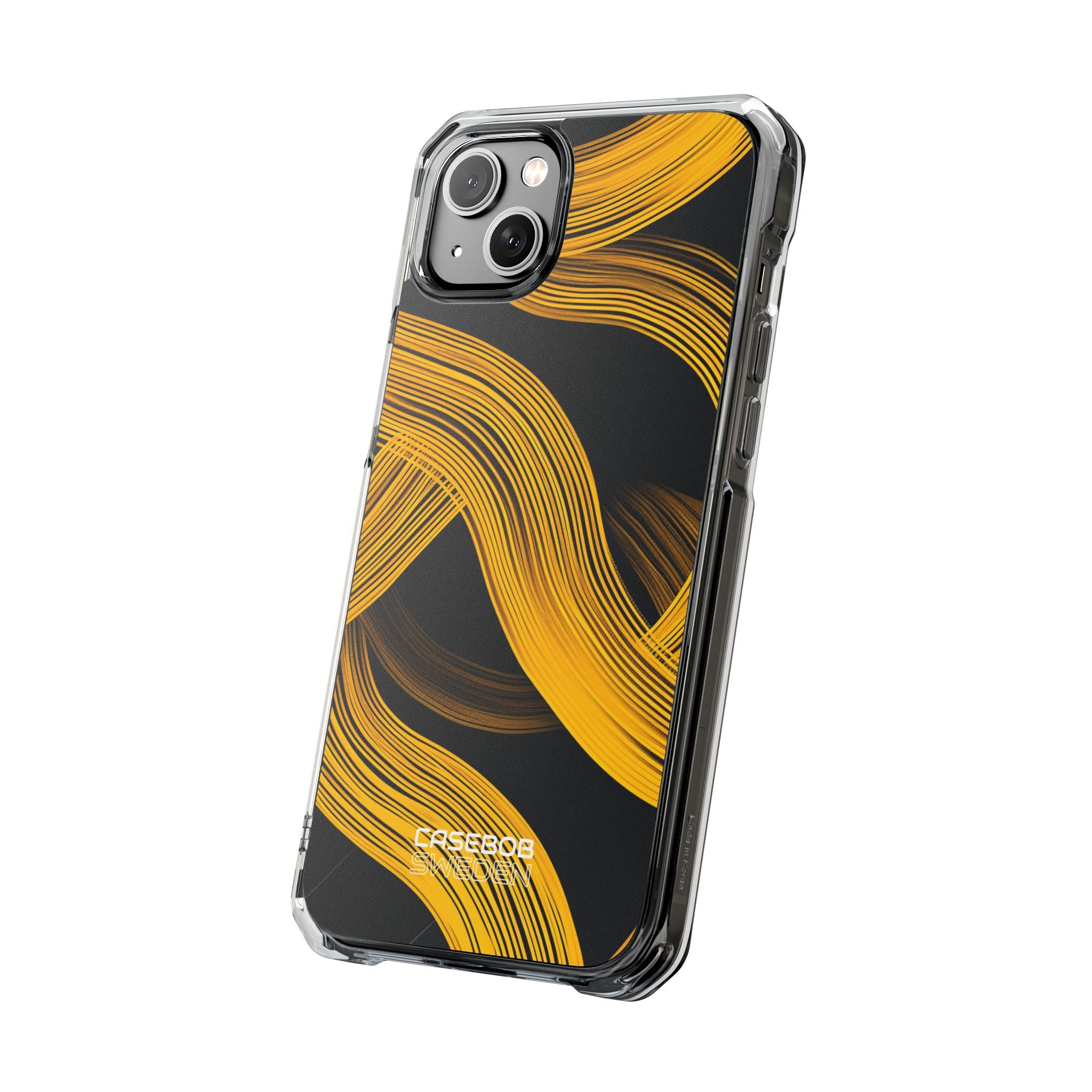 Yellow Flow Lines iPhone 14 - Impact Clear+