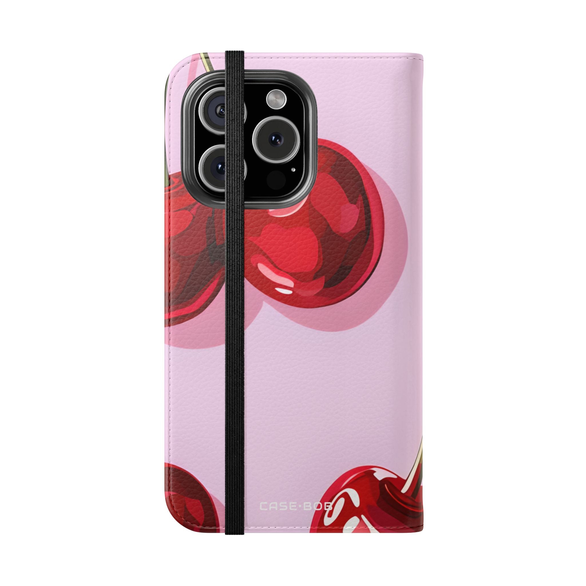 Kiiltävä Cherry Glow - iPhone 16 Pro -case -lompakku