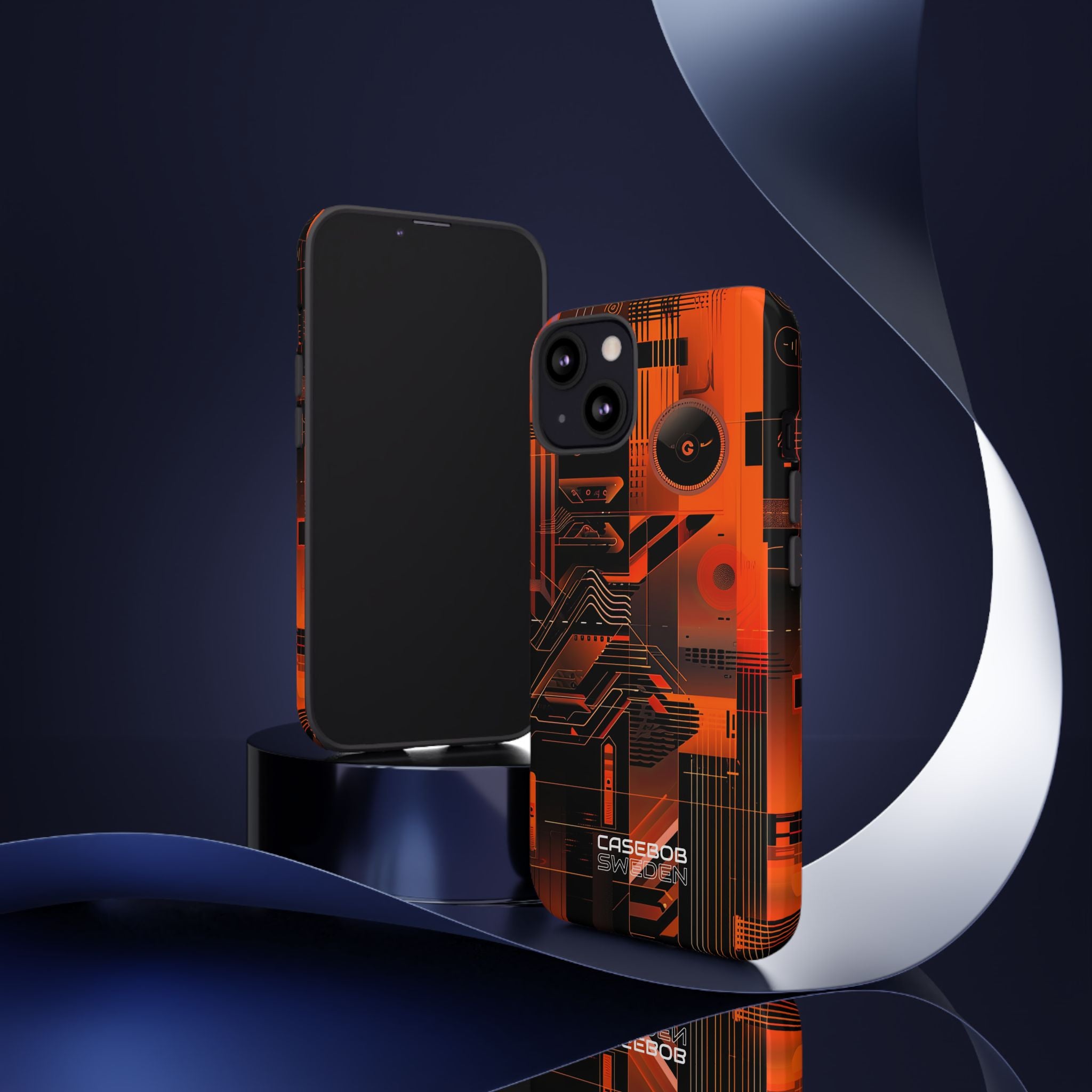 Orange Circuit Dreams iPhone 13 - Tough