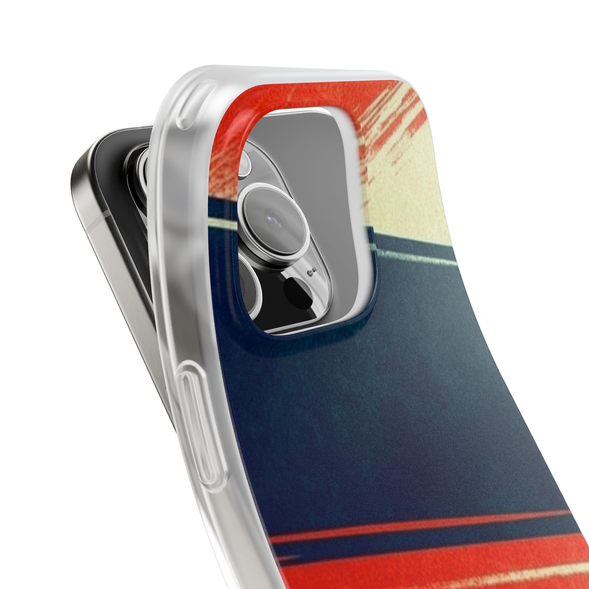 Blue Diagonal Motion iPhone 16 Pro Case - Soft