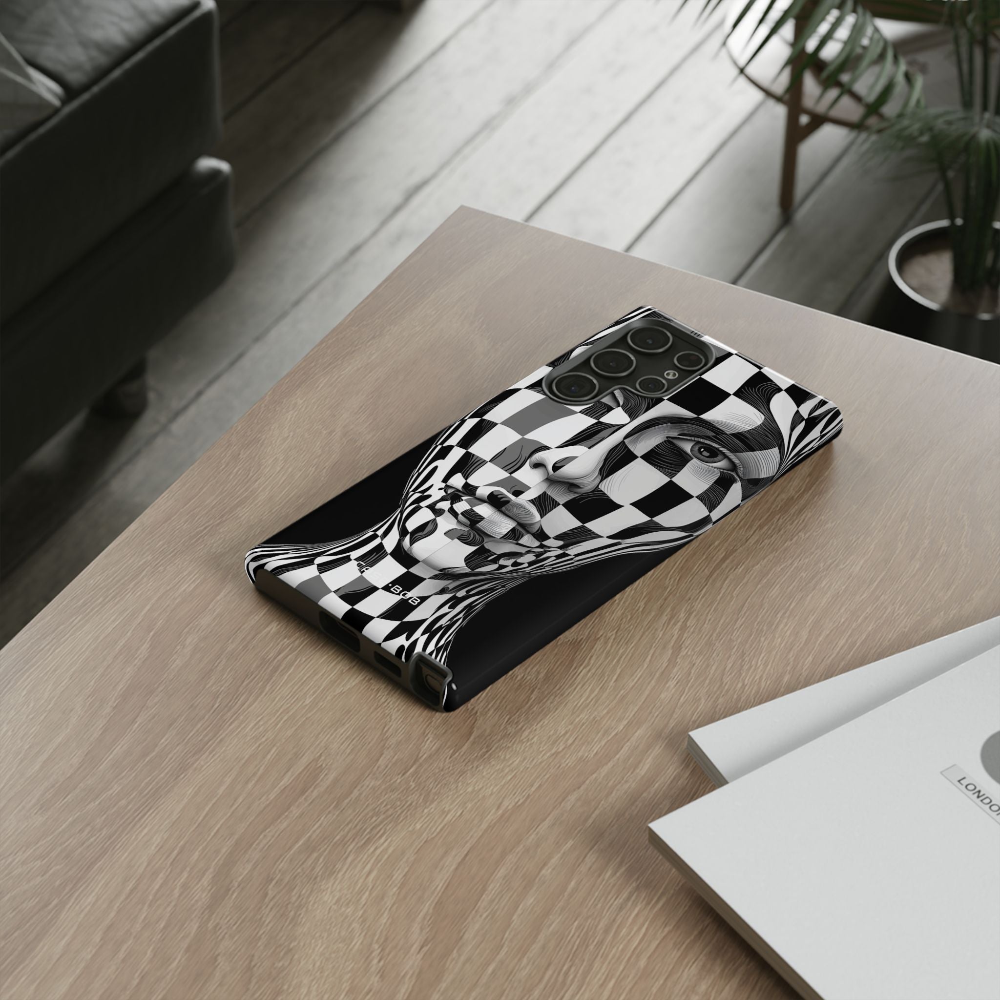 Checkered Face Samsung S22 Ultra Case - Tough