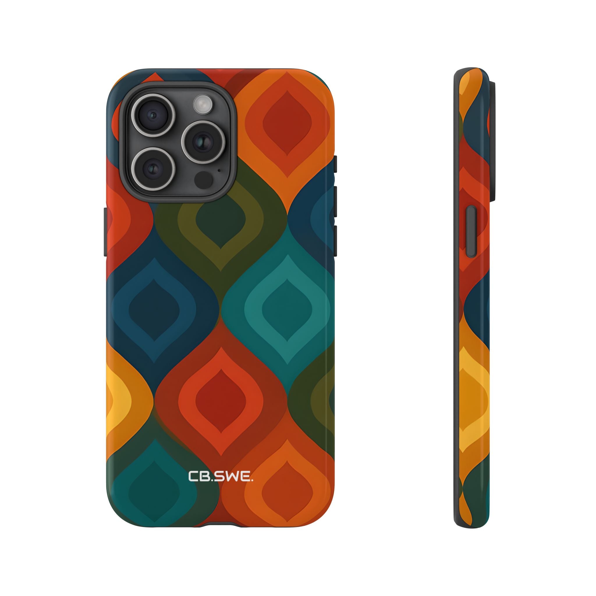 Vibrant Retro Diamond Mid-Century Seamless iPhone 15 - Tough