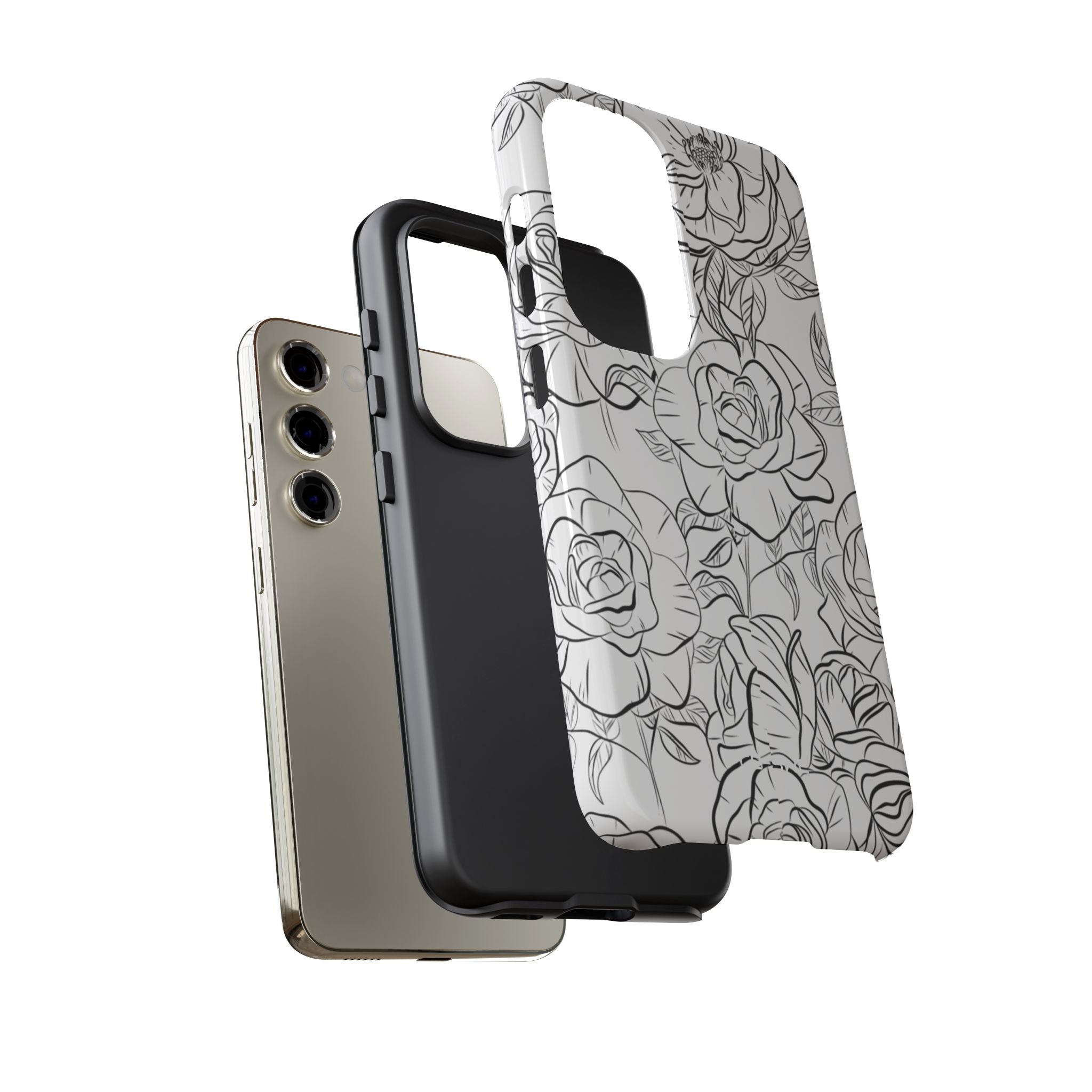 Intricate Rose Sketches - Samsung Case