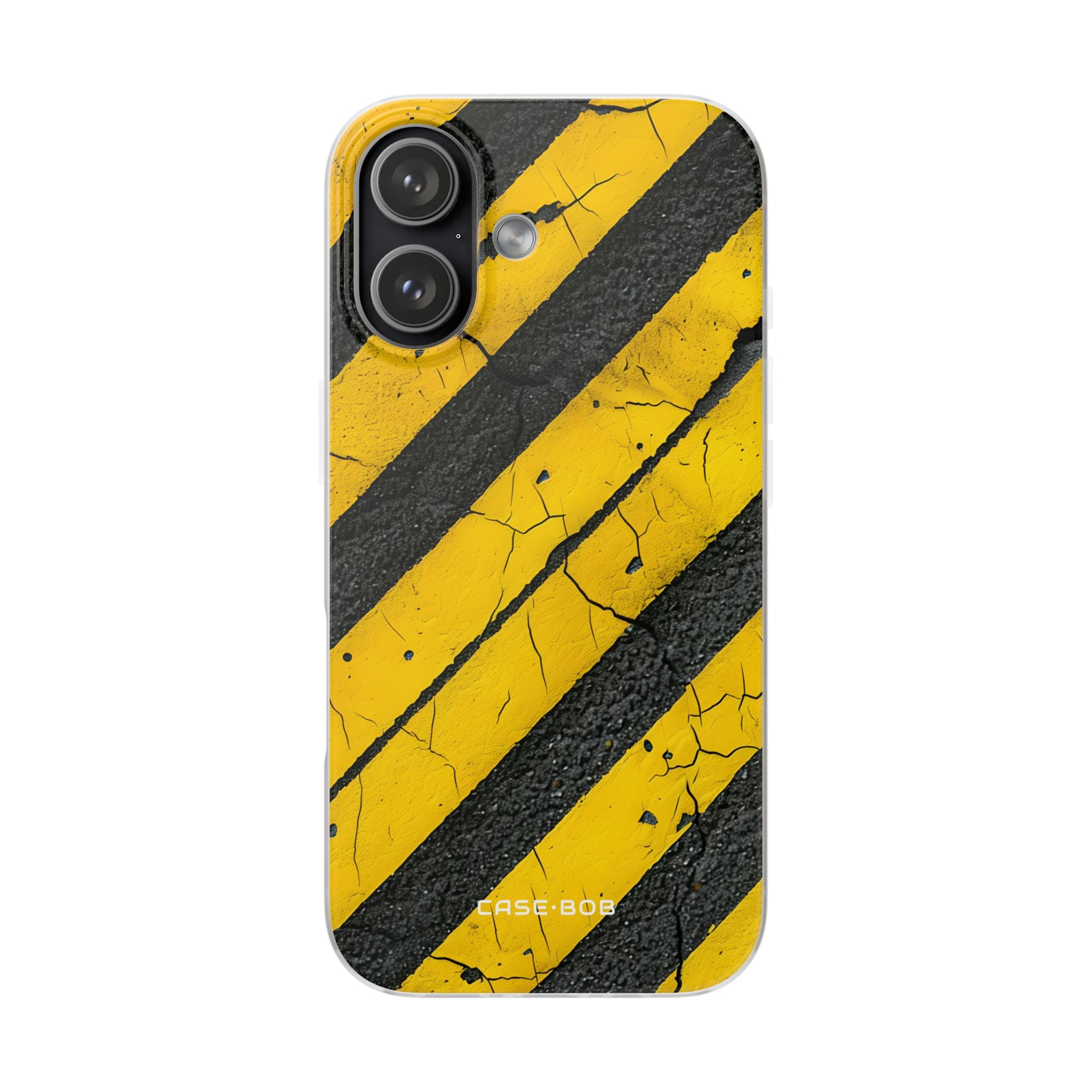 Yellow Stripe Distress iPhone 17 Case - Soft