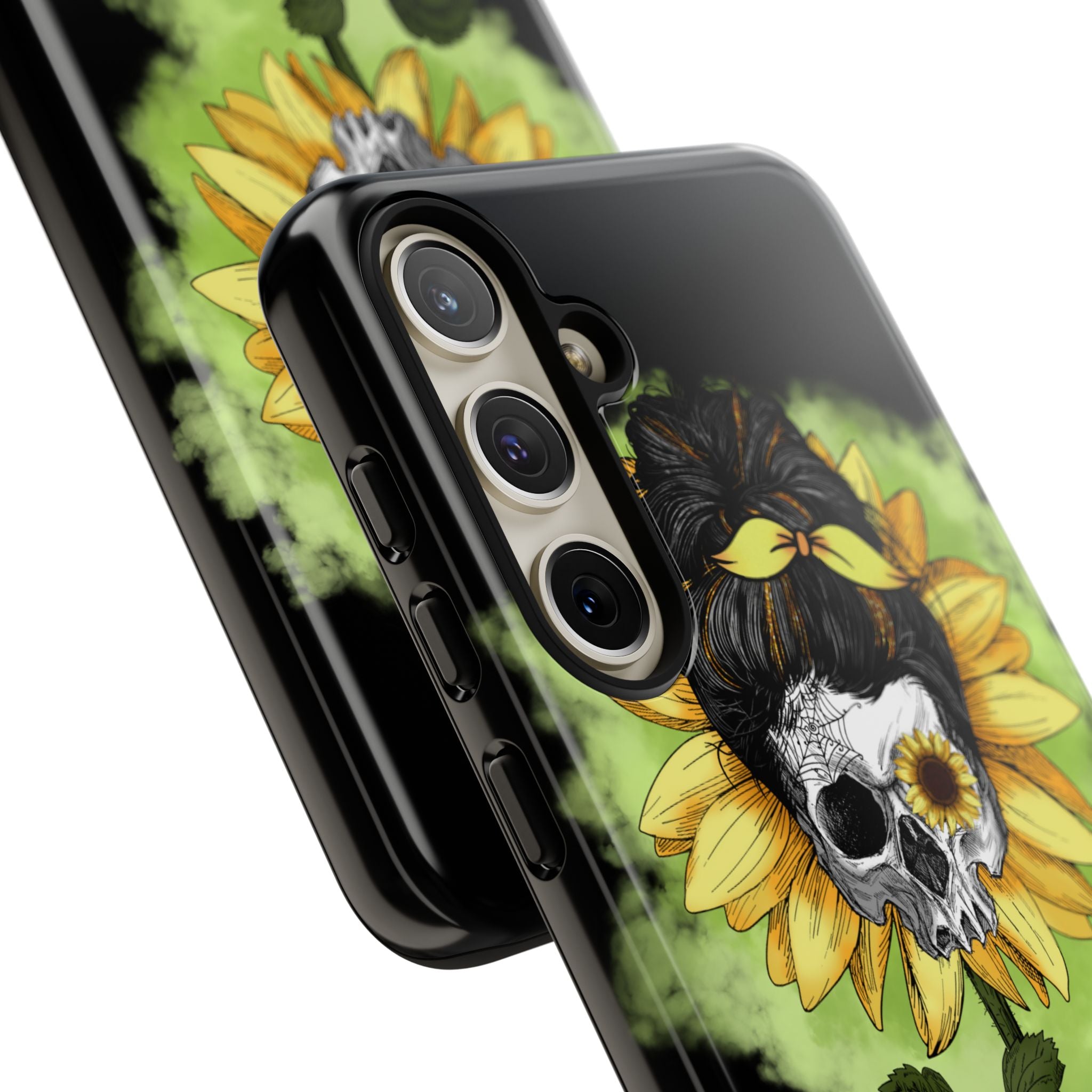 Sunflower Skull Samsung S24 Plus Case - Tough