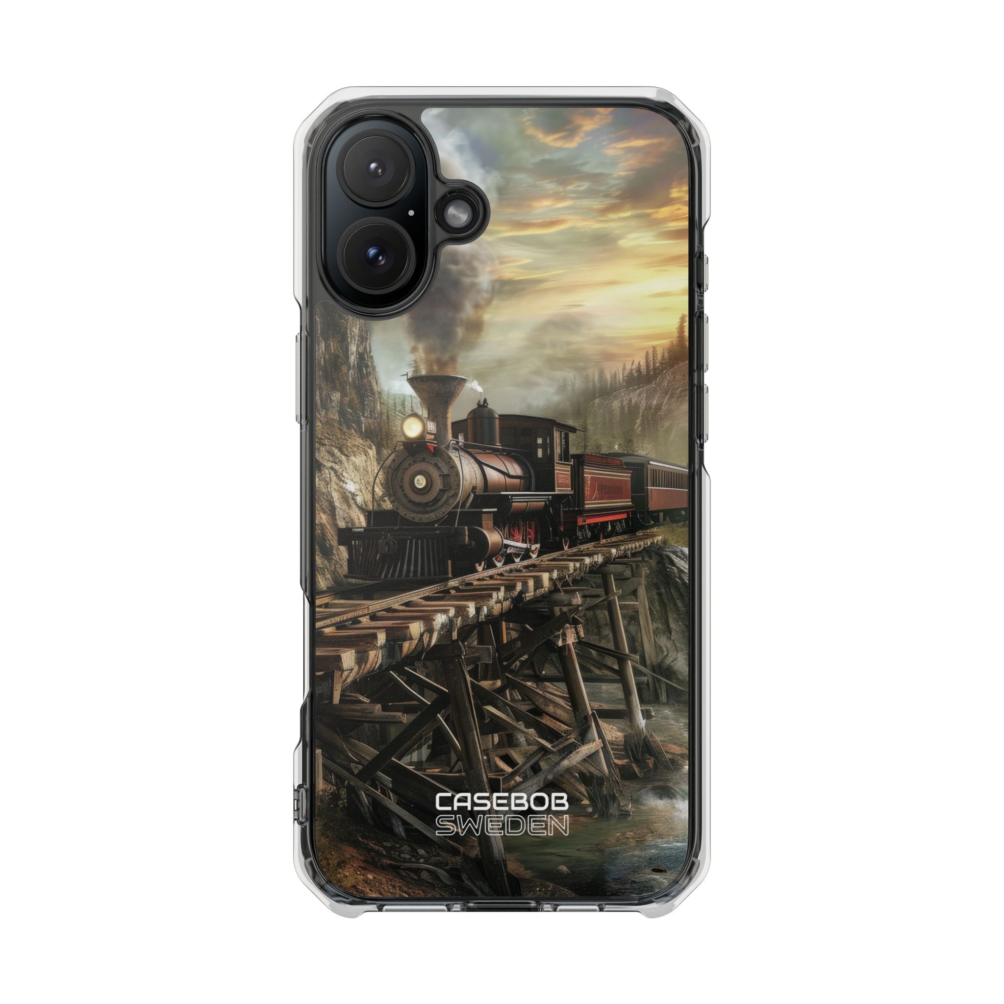 Steam Mountain Crossing iPhone 16 - Impact Clear+