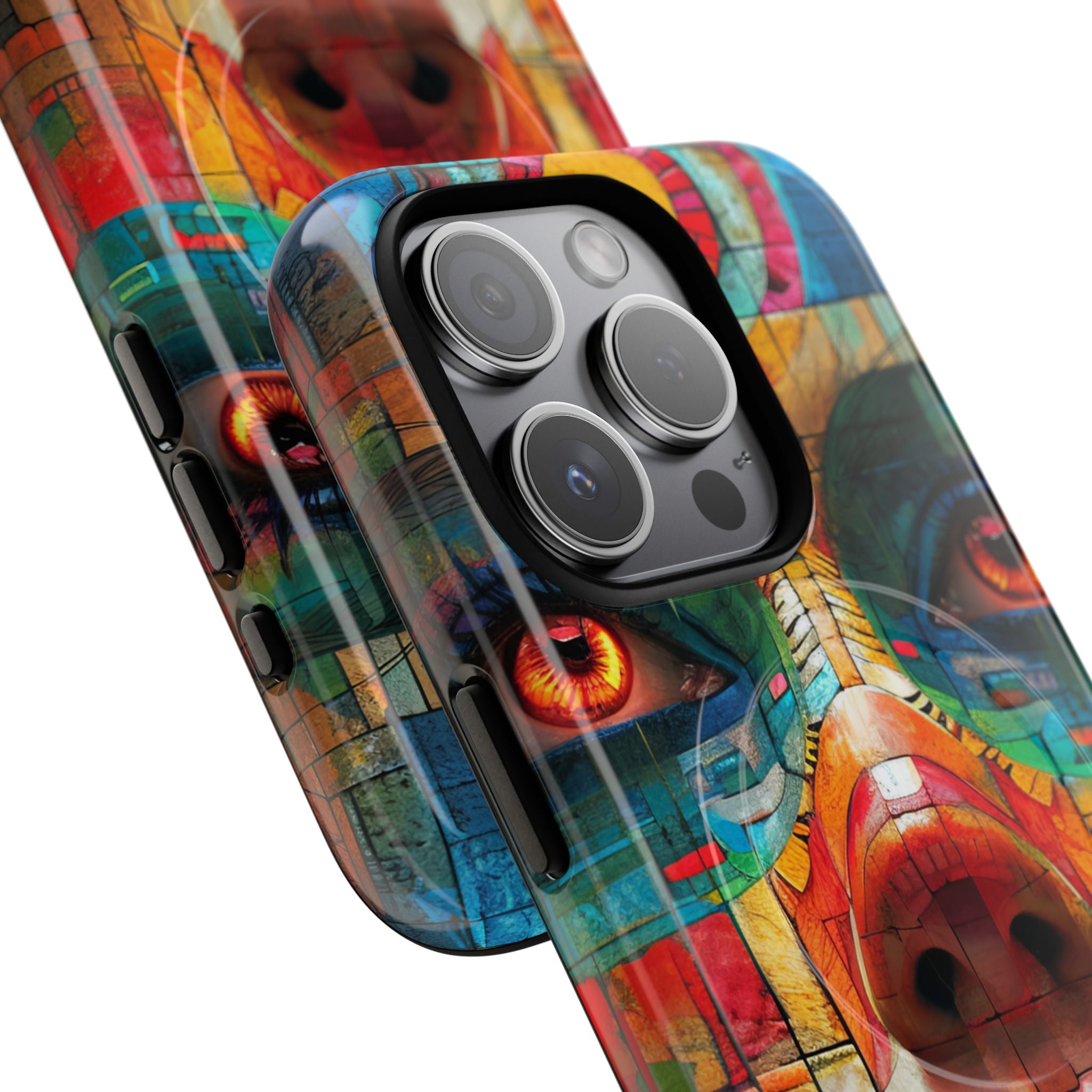 Ritratto Fiamma Geometrica iPhone 15 - Tough+