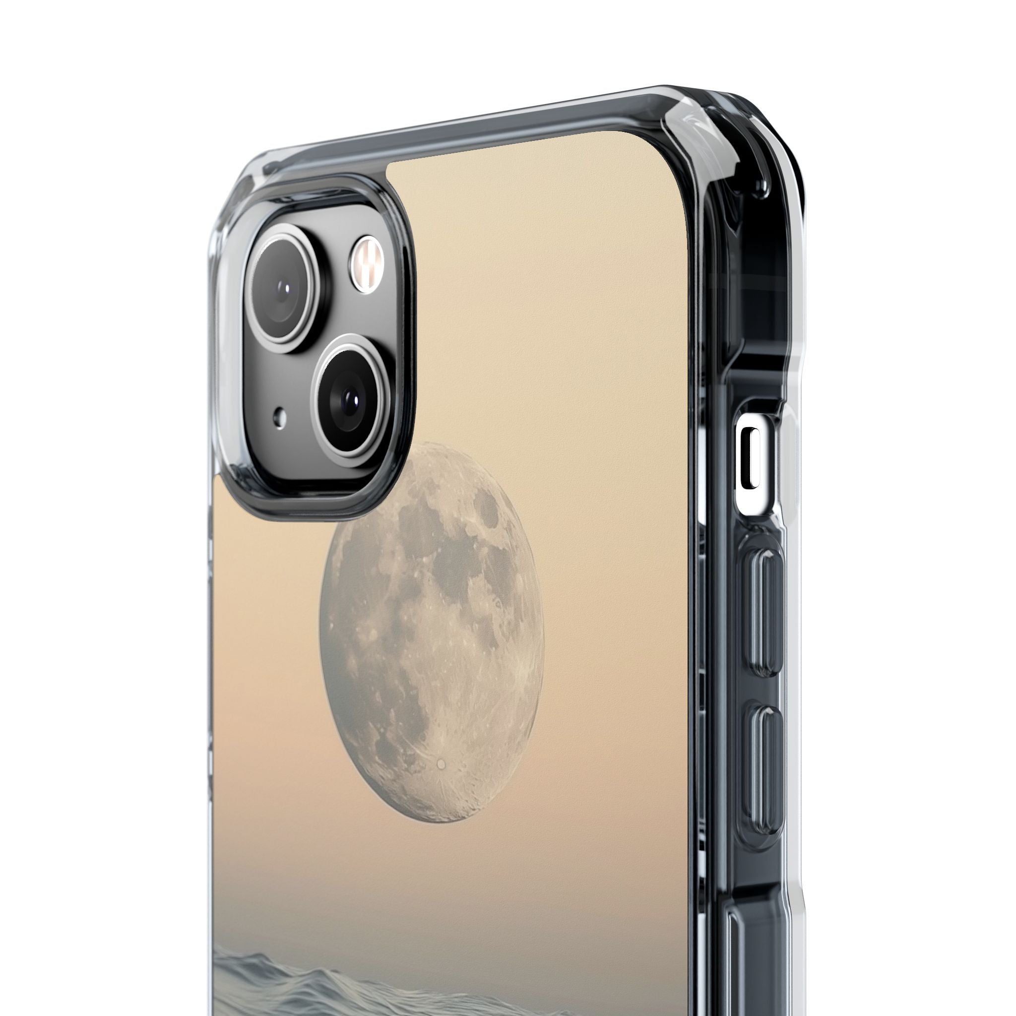 Moon Illuminates Waves iPhone Case - Impact