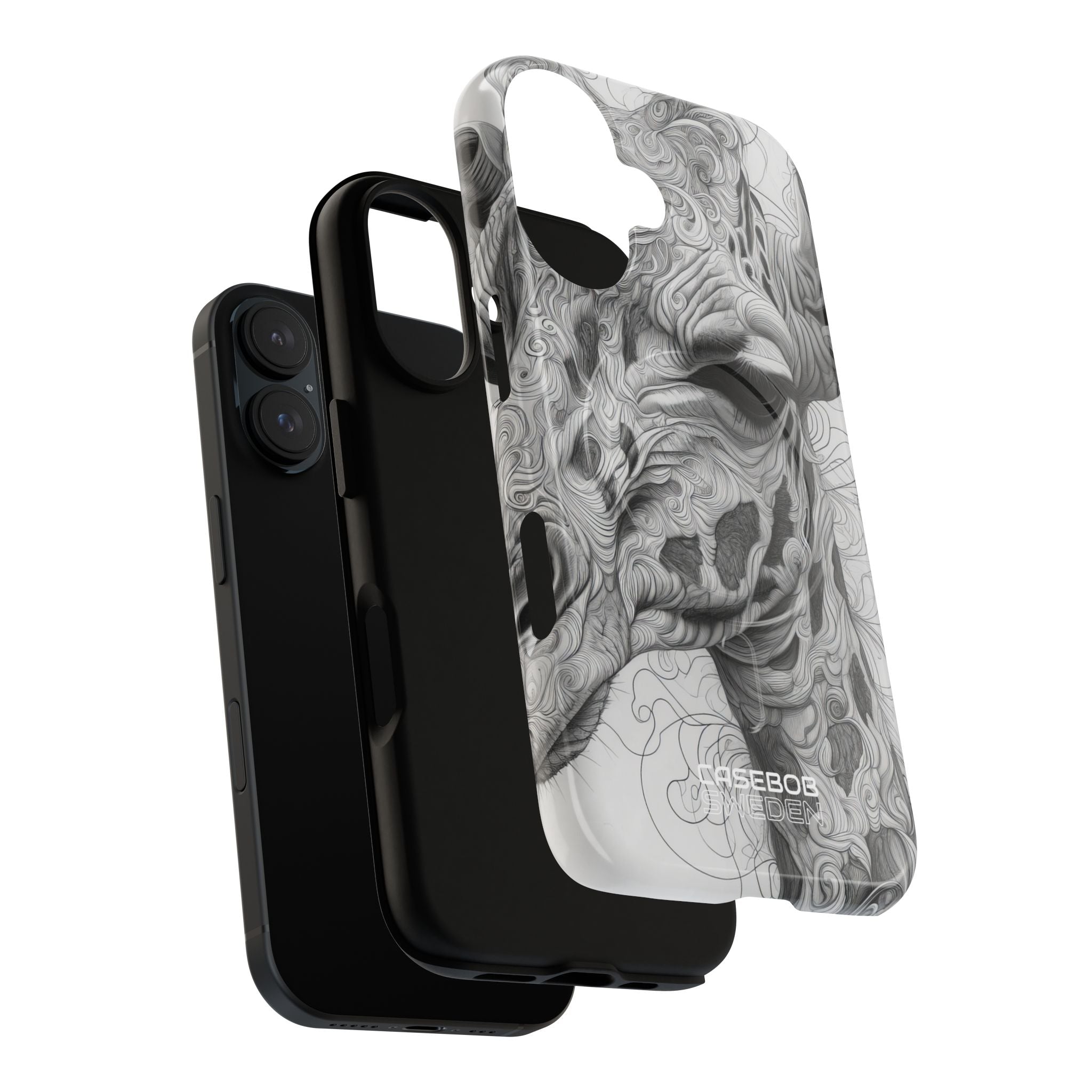 Swirling Giraffe Art iPhone 16 - Tough+
