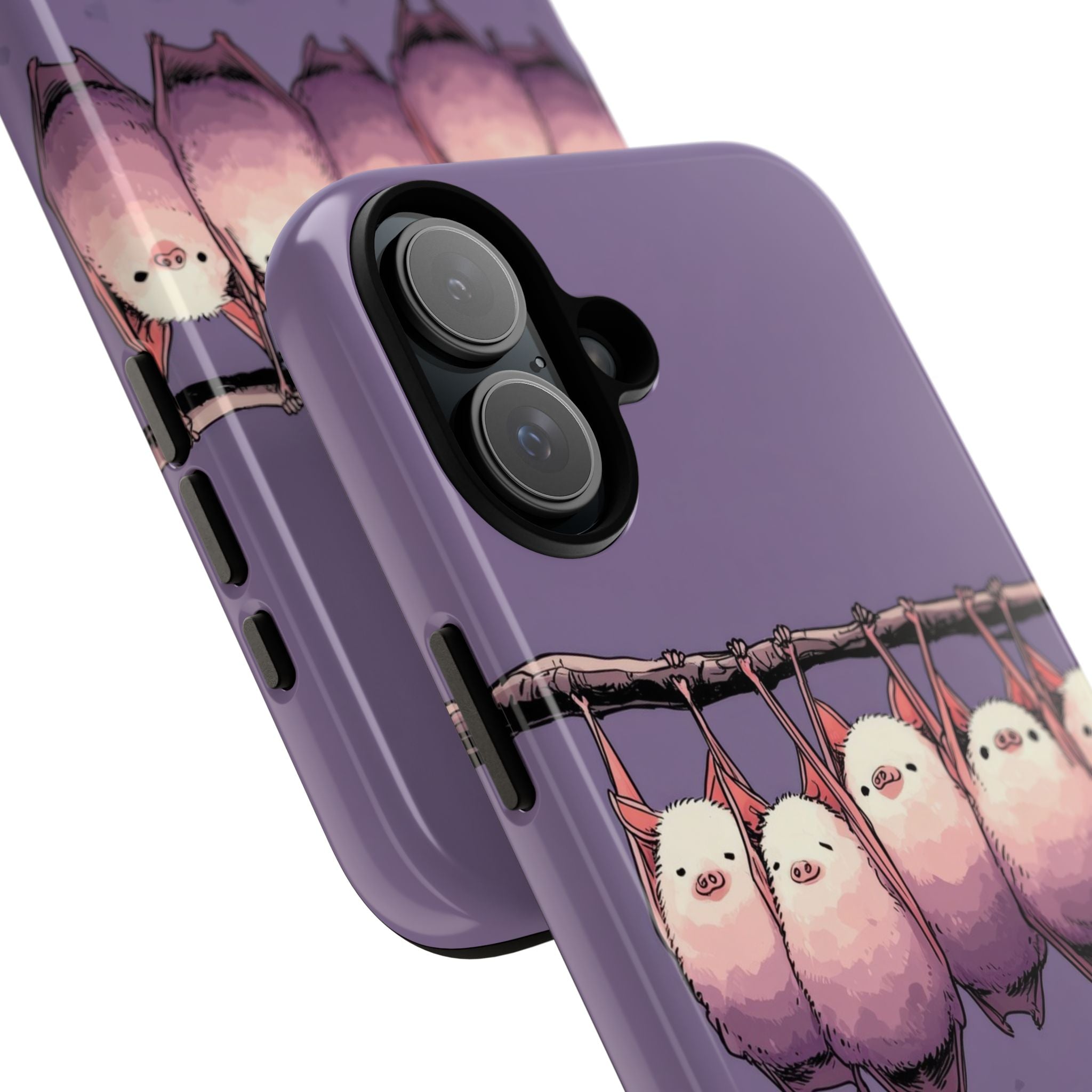 Bats Hang Playfully - iPhone Case