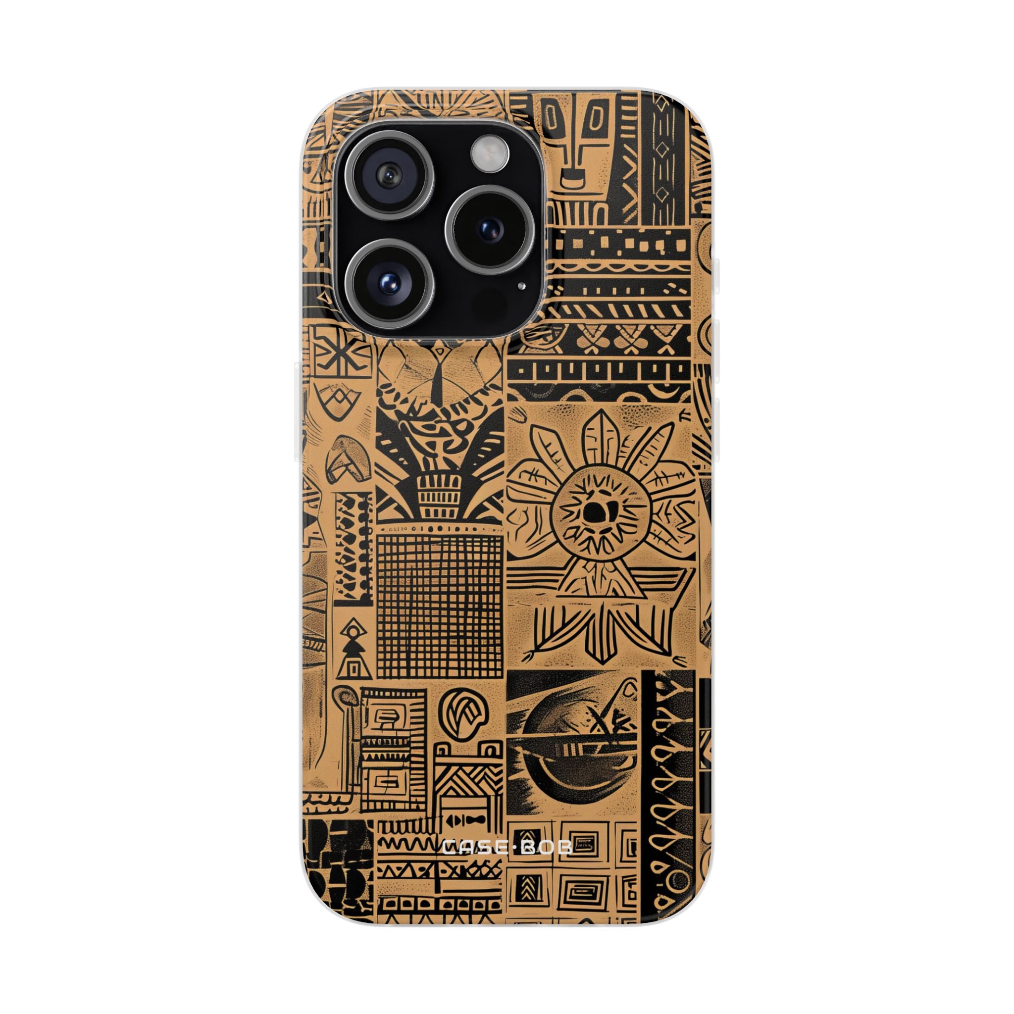 Tribal Faces iPhone 15 Pro Case - Soft