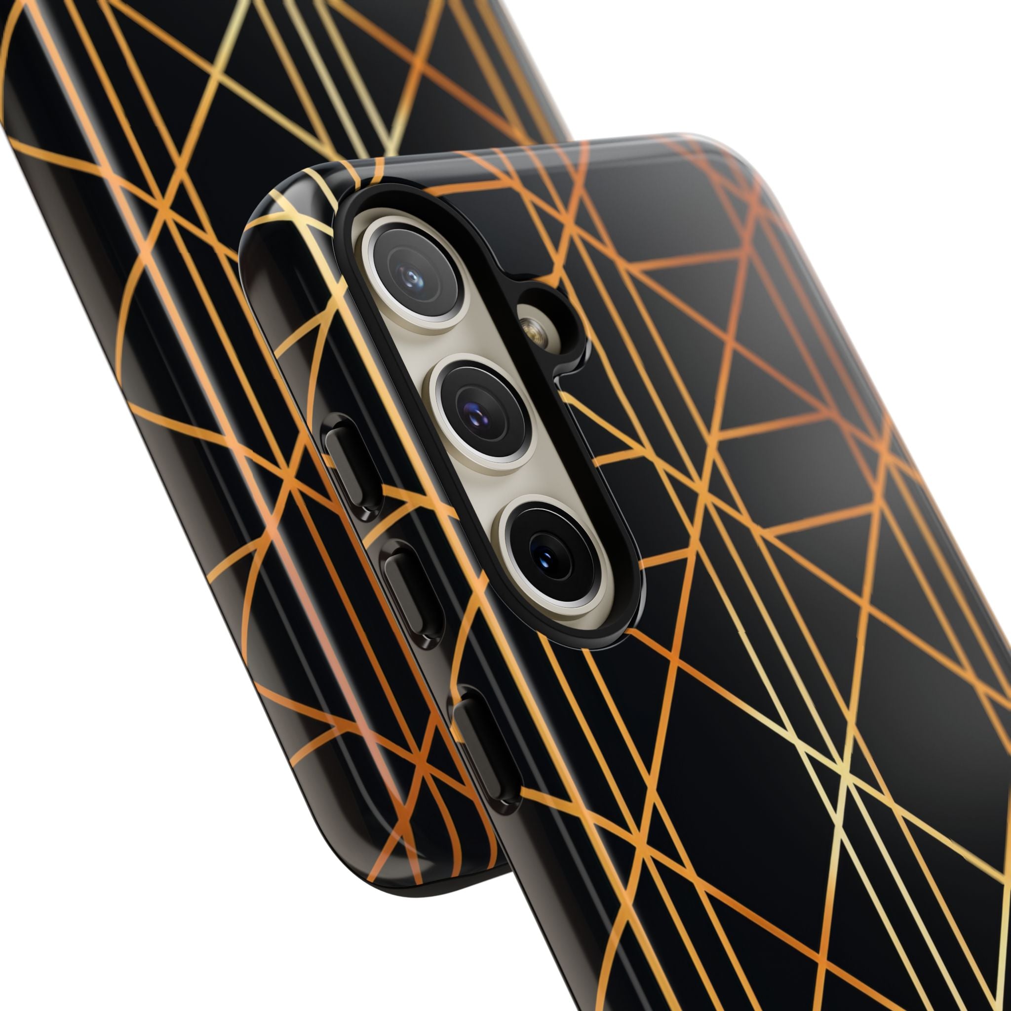 Golden Geometric Elegance Samsung S24 - Tough
