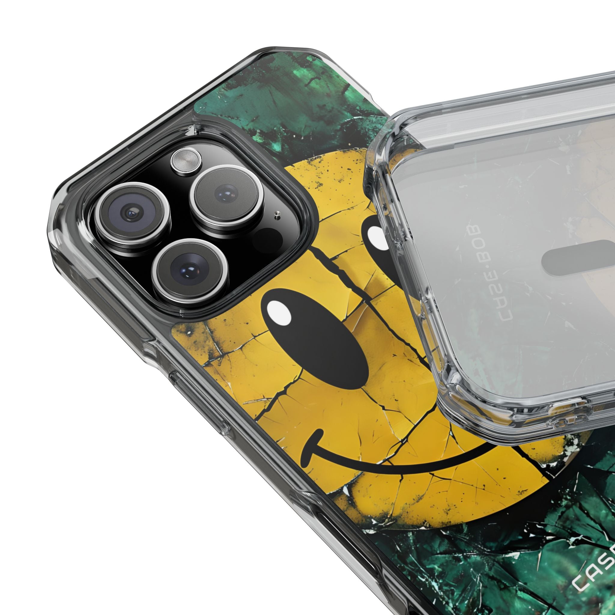 Cracked Smiley iPhone 16 Pro Case - Impact