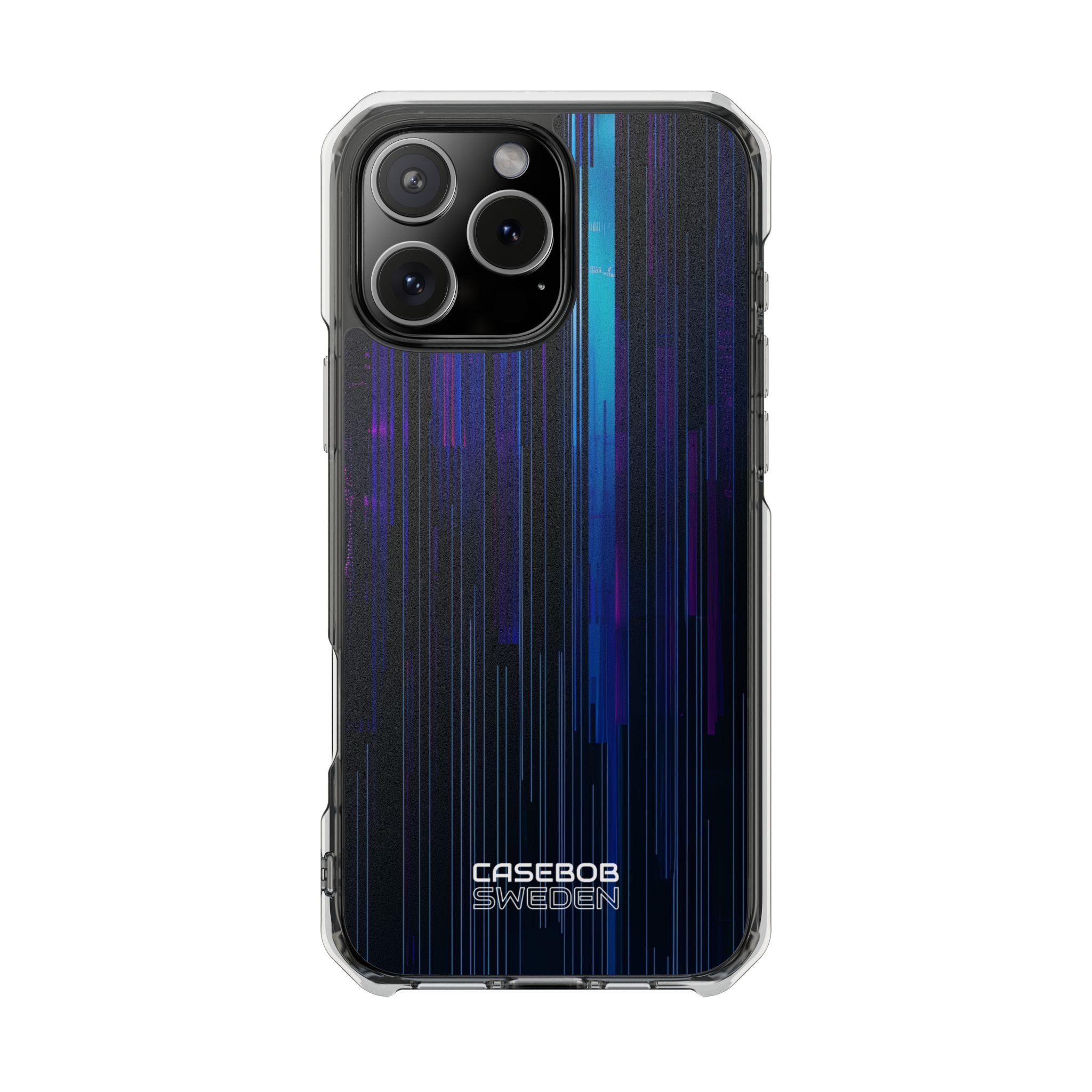 Neon Glitch Stripes iPhone 16 - Impact Clear+