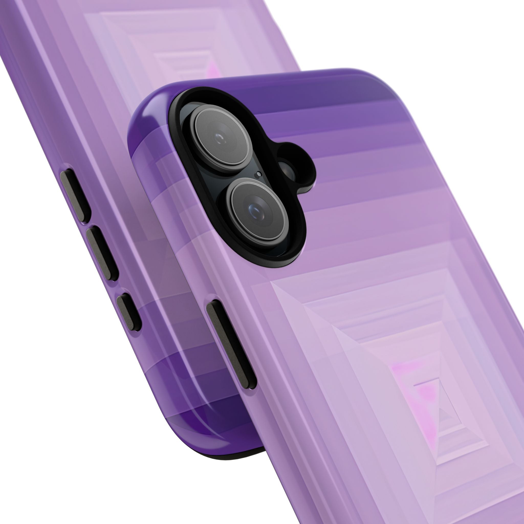 Purple Geometry Vortex iPhone 16 - Tough