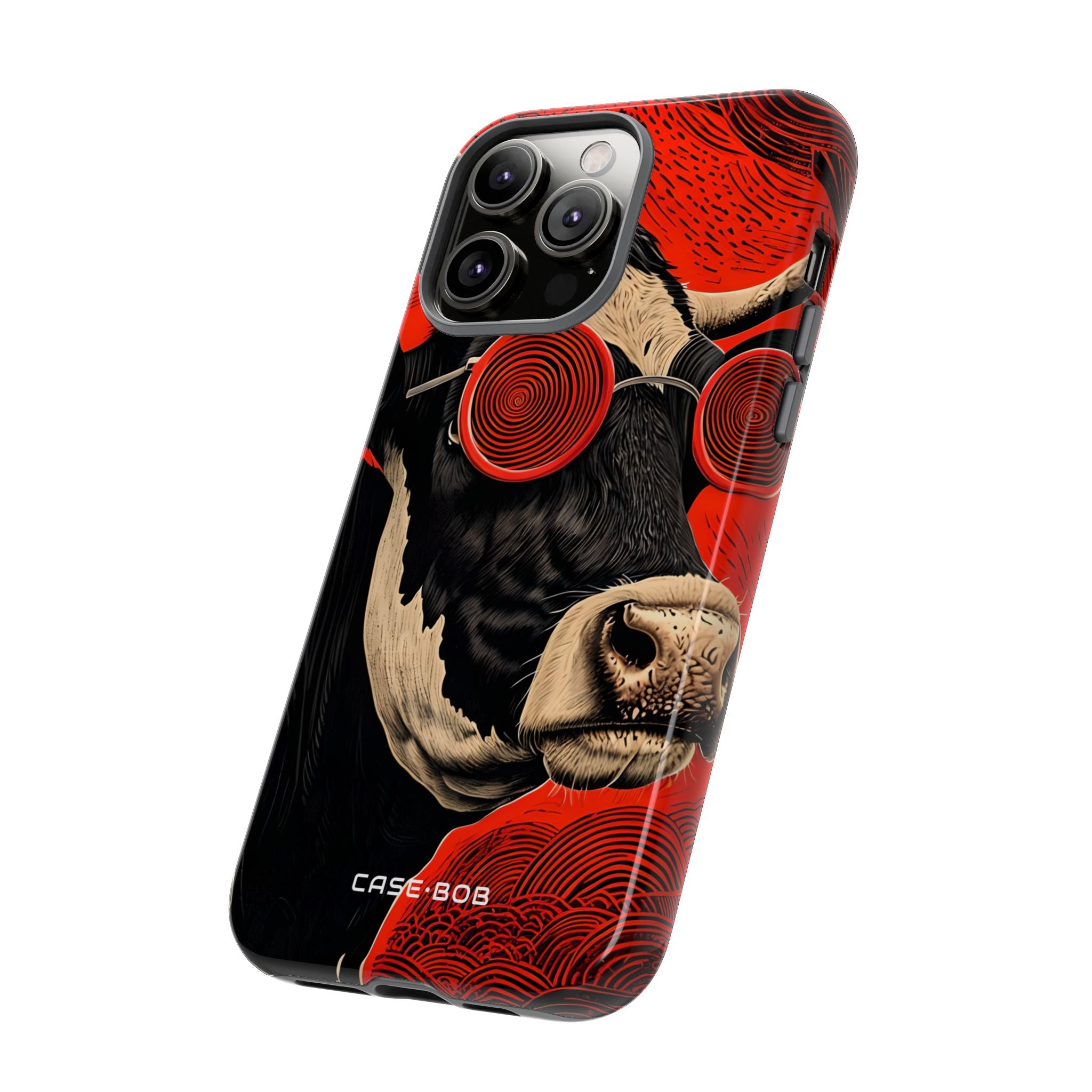 Hypnotic Cow iPhone 14 Pro Max Case - Tough
