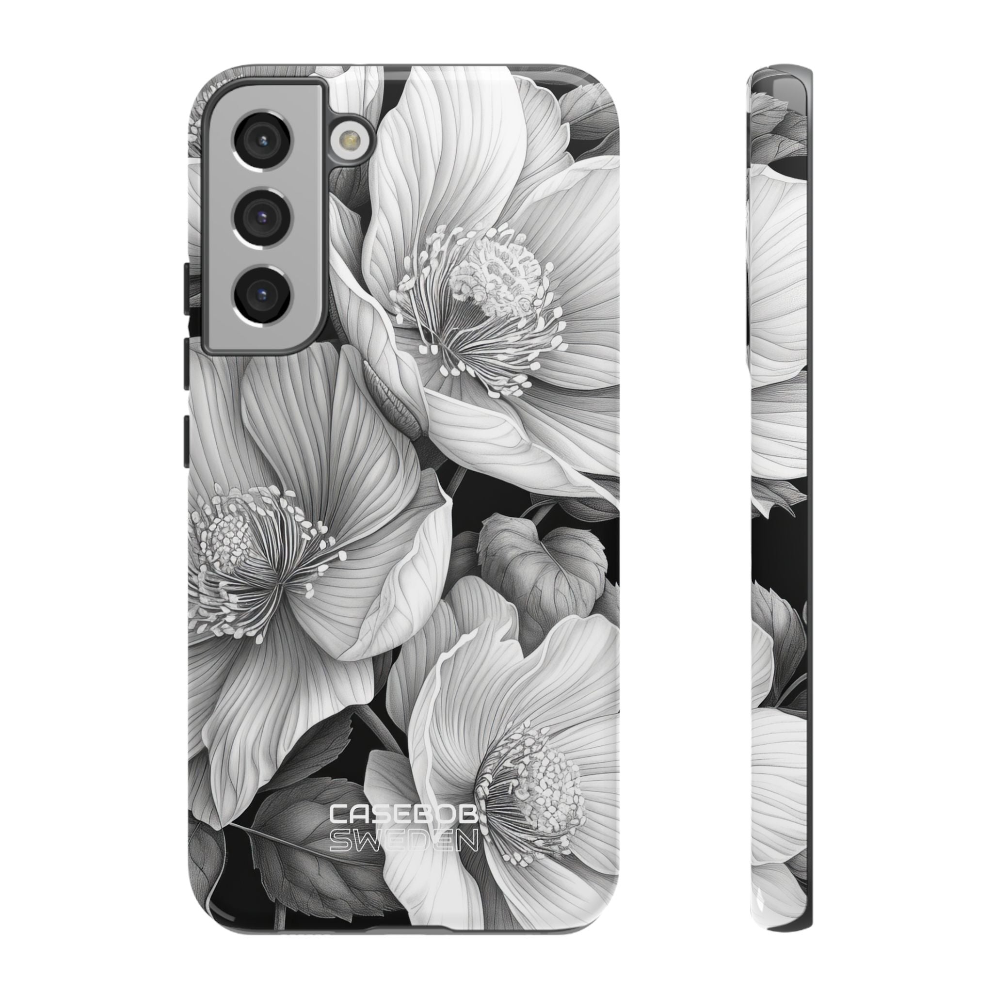 Monochrome Petal Dance Samsung S22 - Tough